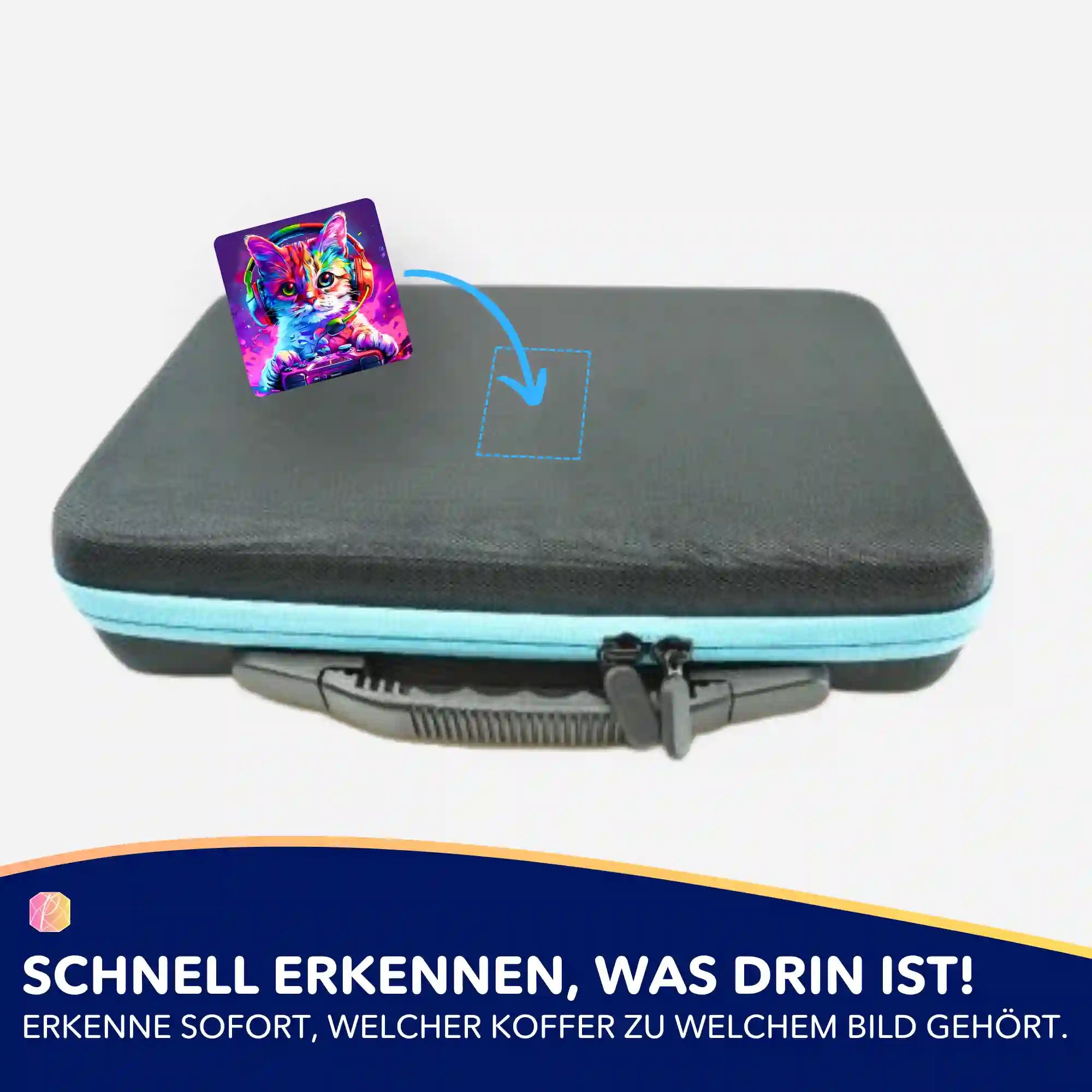 Aufkleber 5er-Set - Colorful gaming Cat