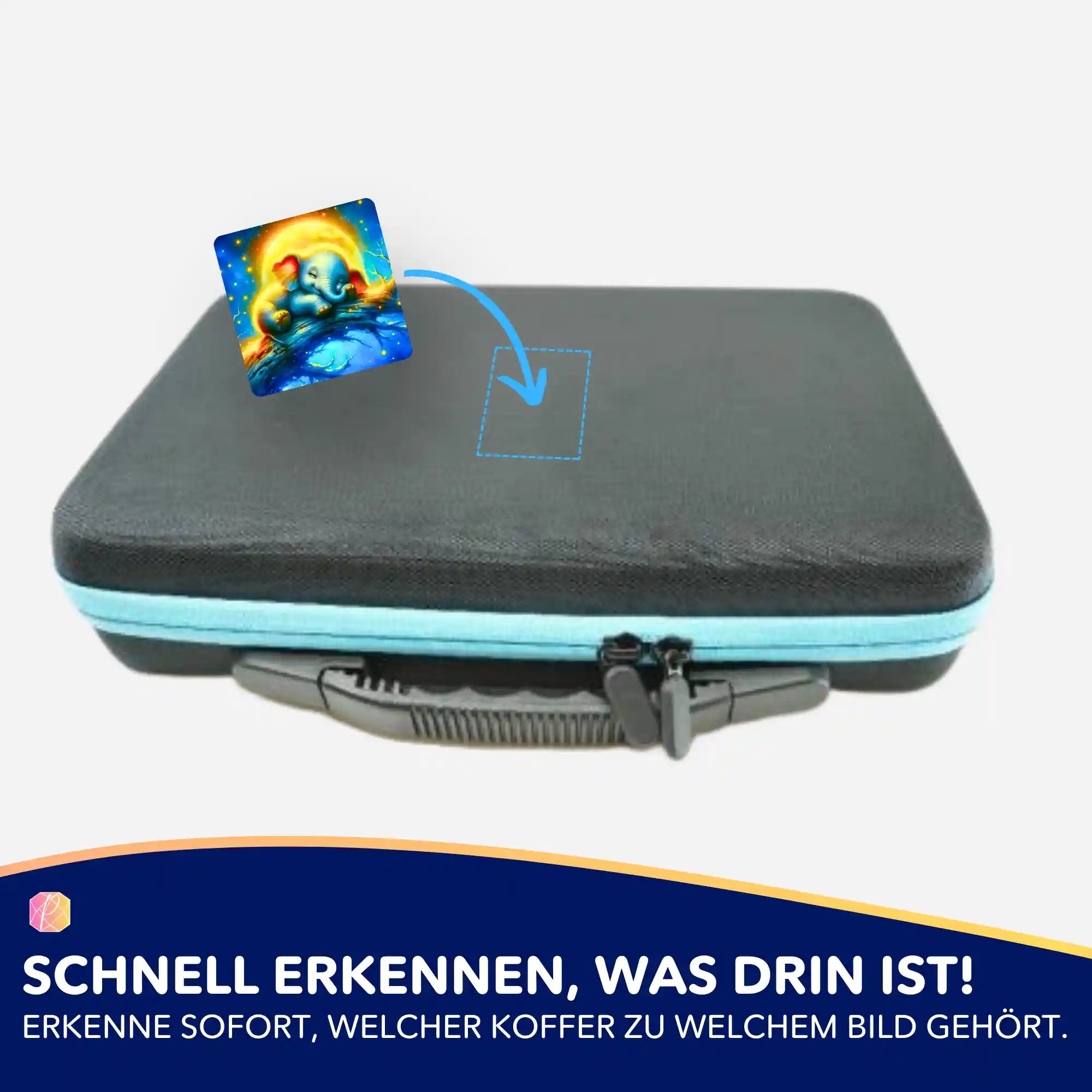 Aufkleber 5er-Set - Mondschein Elefant