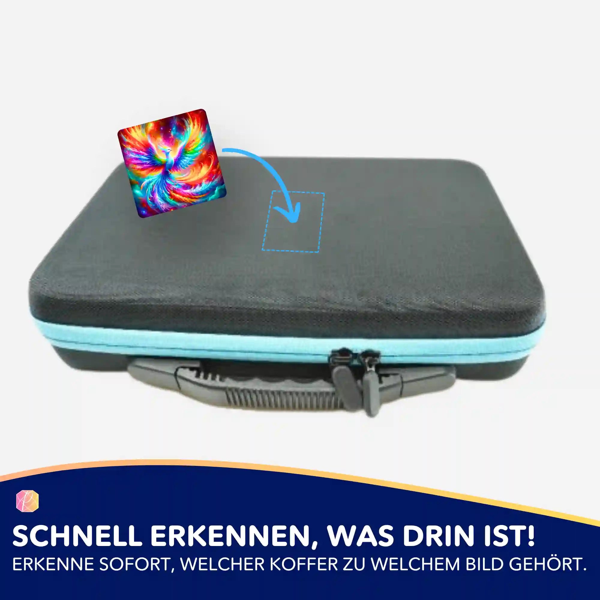 Aufkleber 5er-Set - Phönix der bunten Farben