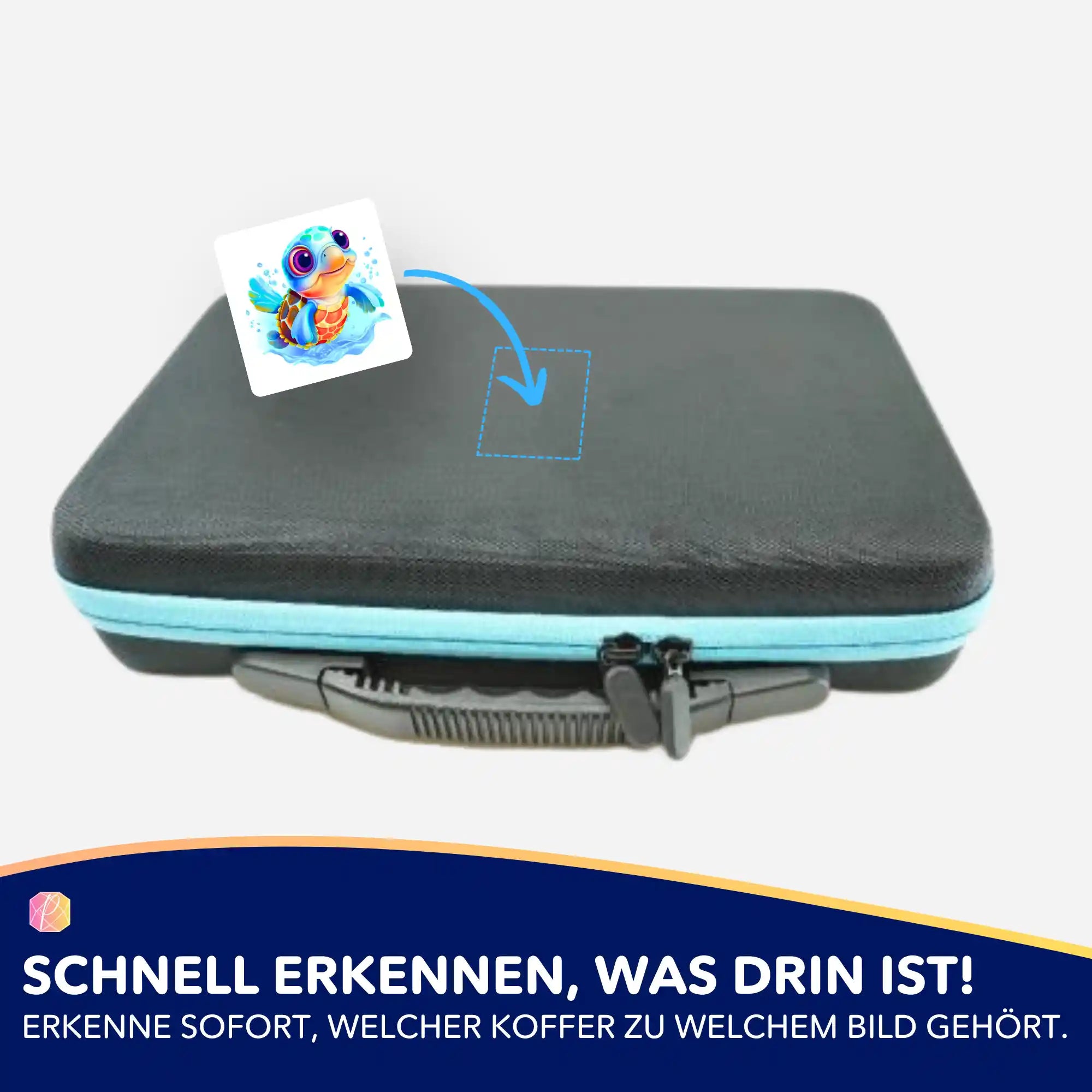 Aufkleber 5er-Set - Planschende Schildkröte