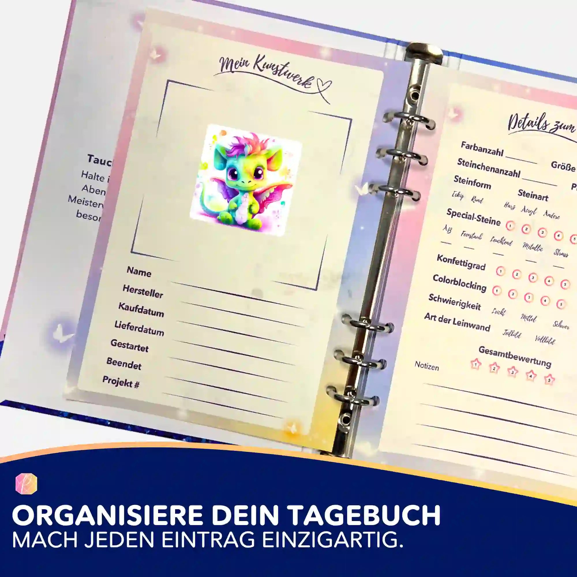 Aufkleber 5er-Set - Happy Dragon