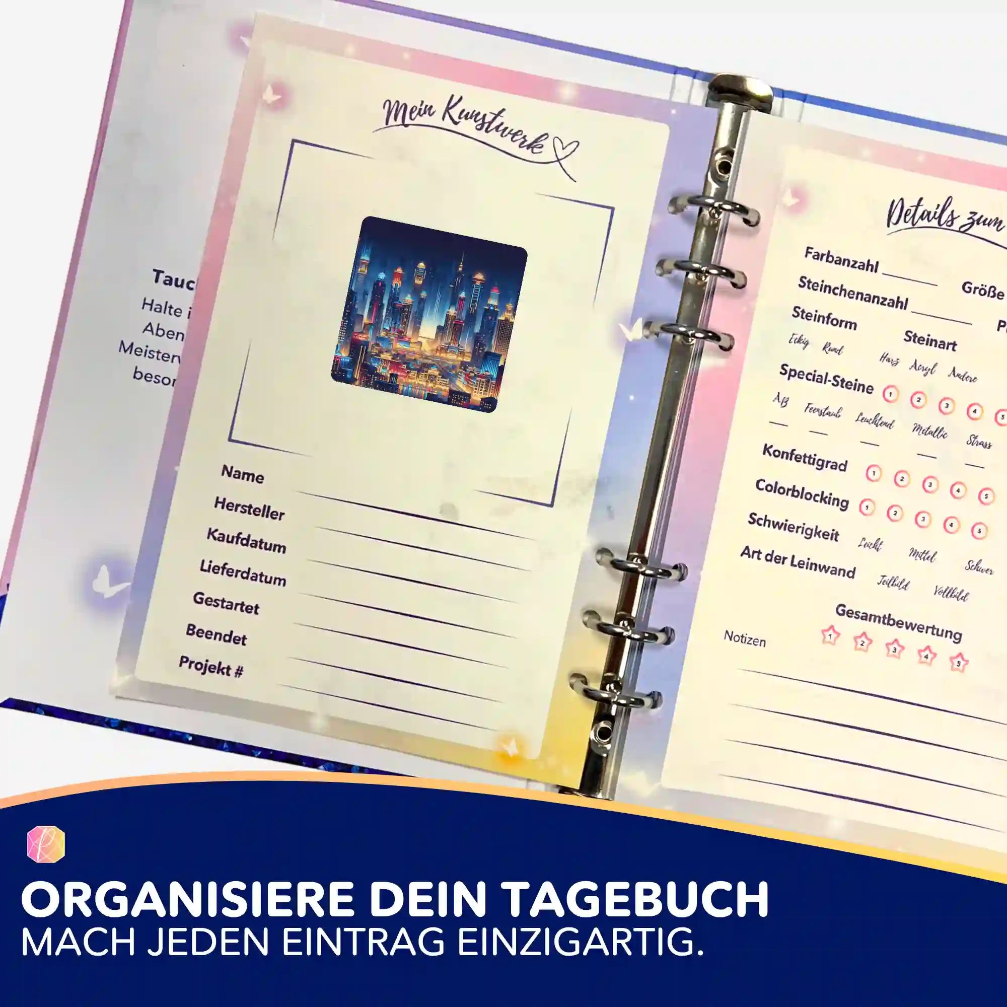 Aufkleber 5er-Set - Stadt der Lichter "Limited Edition"