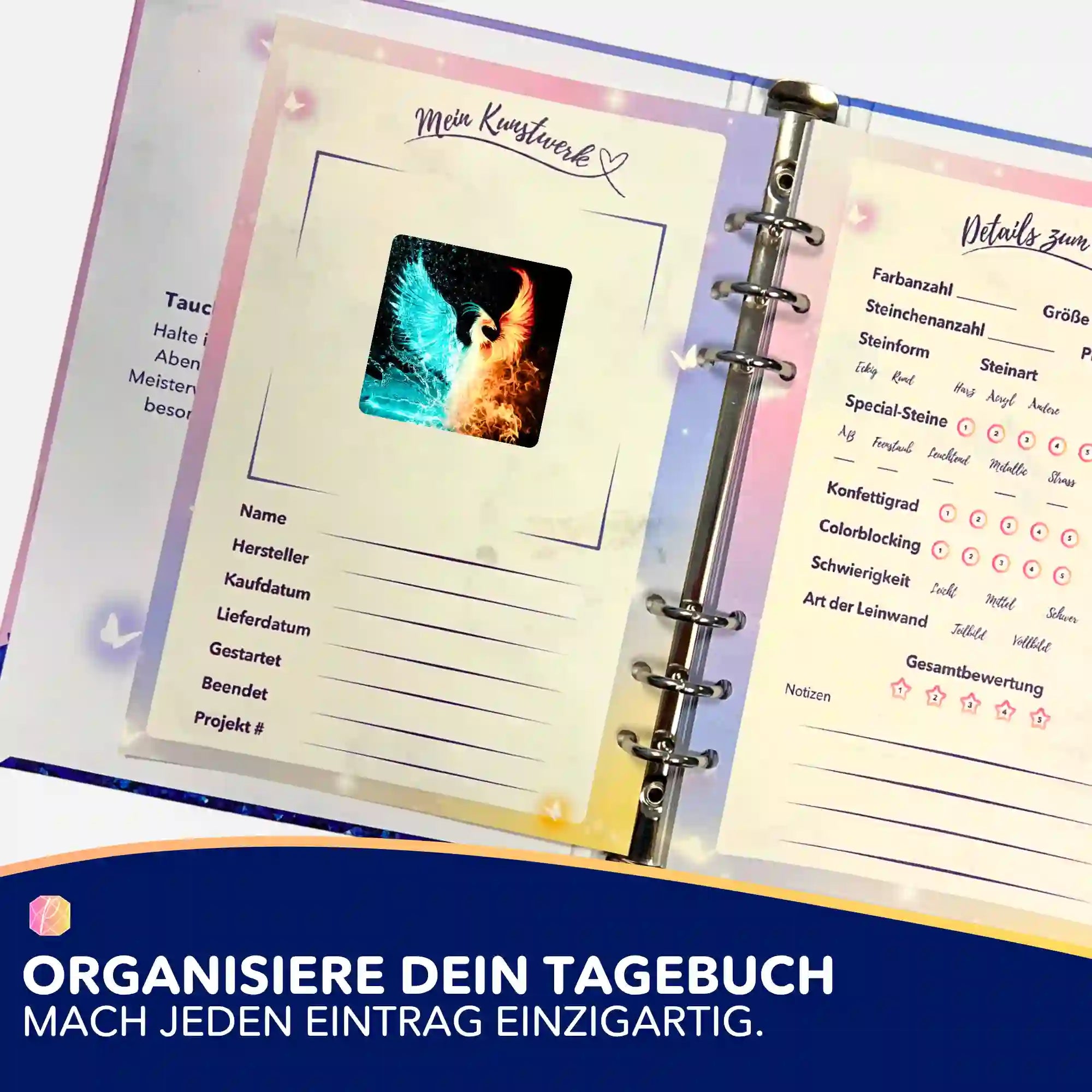 Aufkleber 5er-Set - Phönix der Elemente