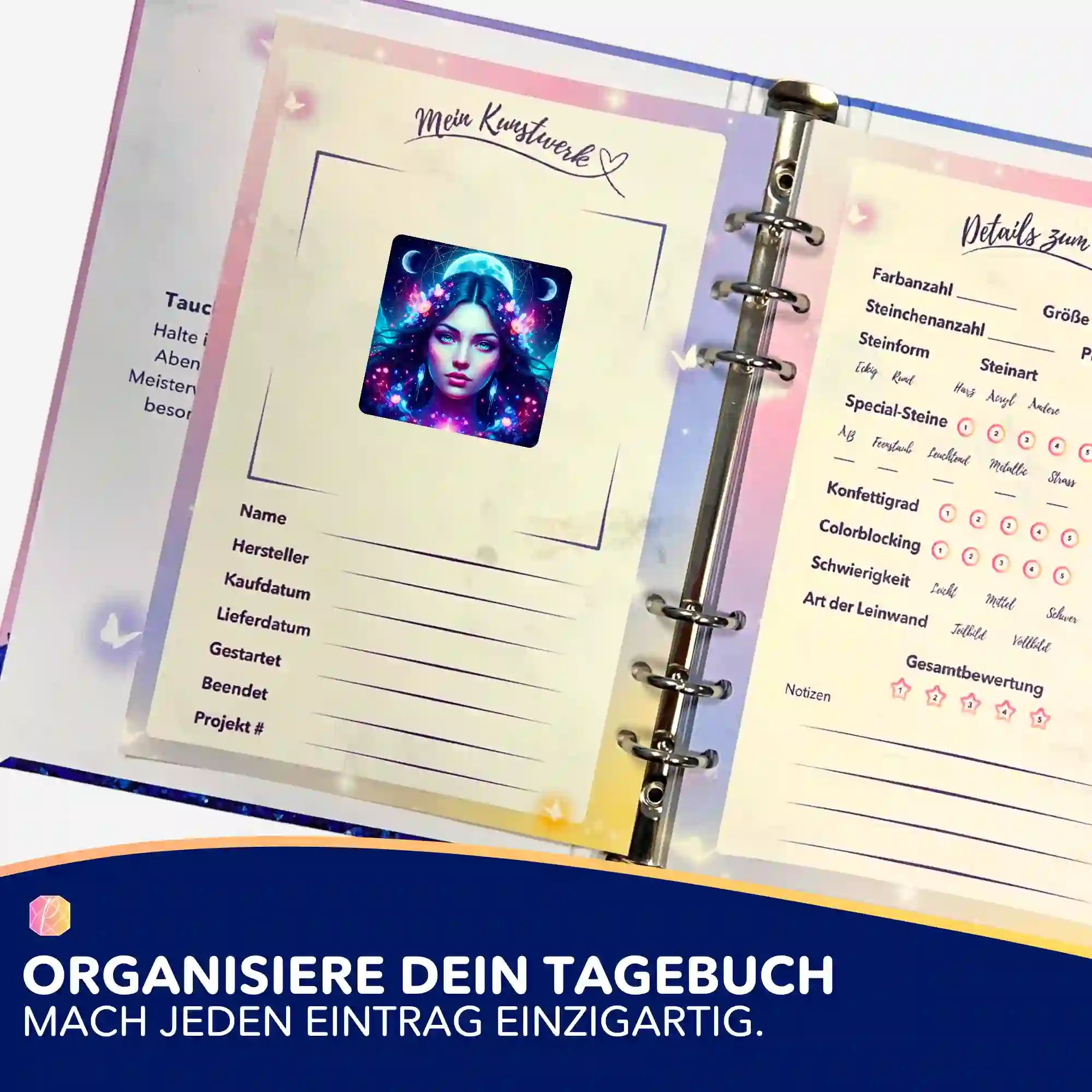 Aufkleber 5er-Set - Mondprinzessin