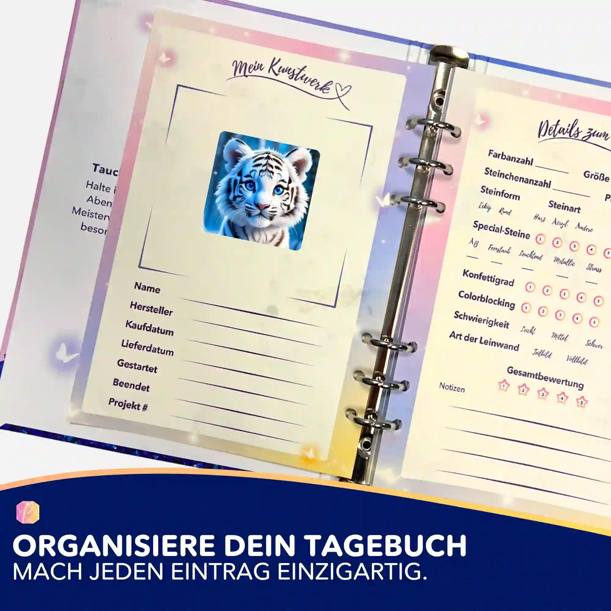 Aufkleber 5er-Set - Schneetigerbaby