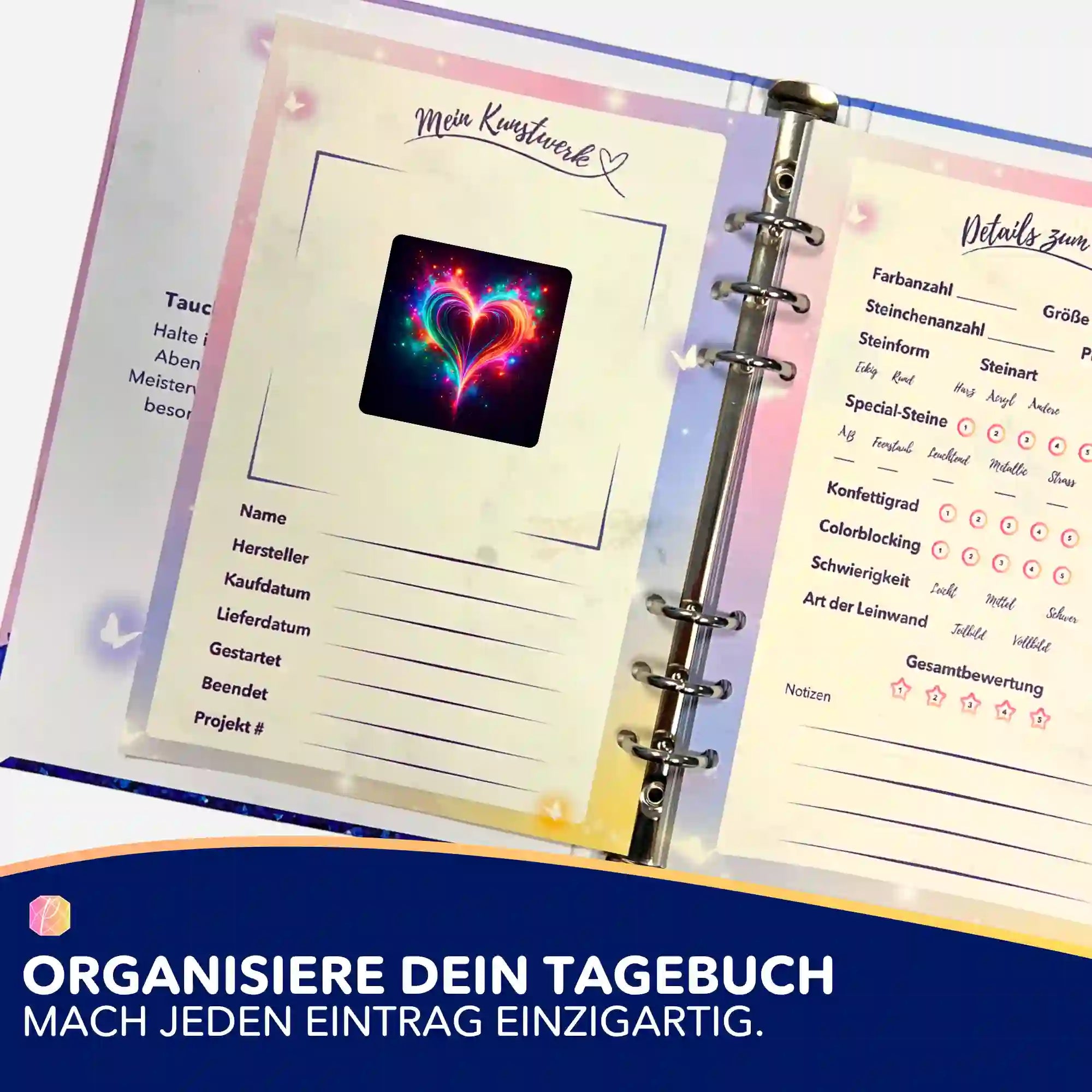 Aufkleber 5er-Set - Herzflimmern