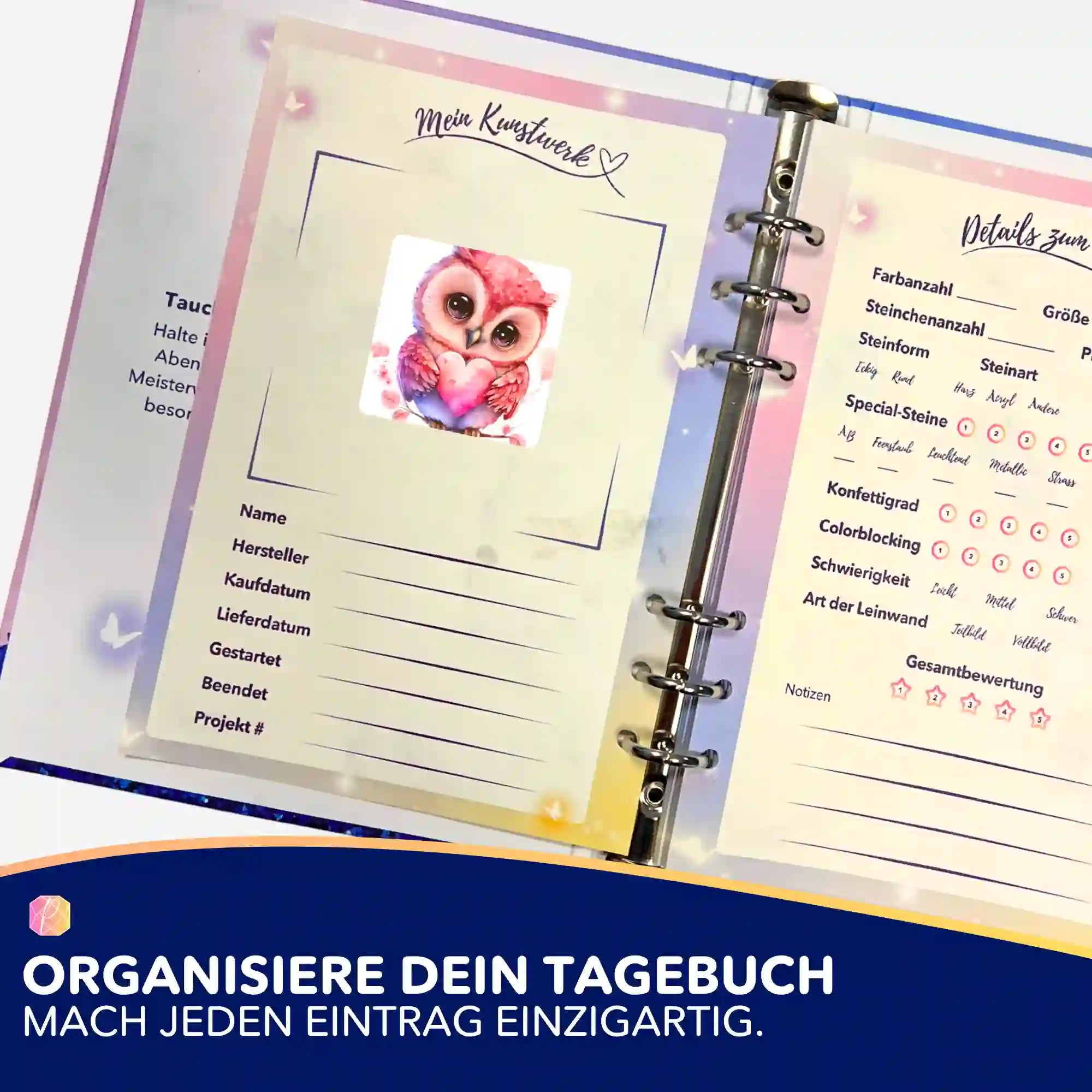Aufkleber 5er-Set - Loving Owl
