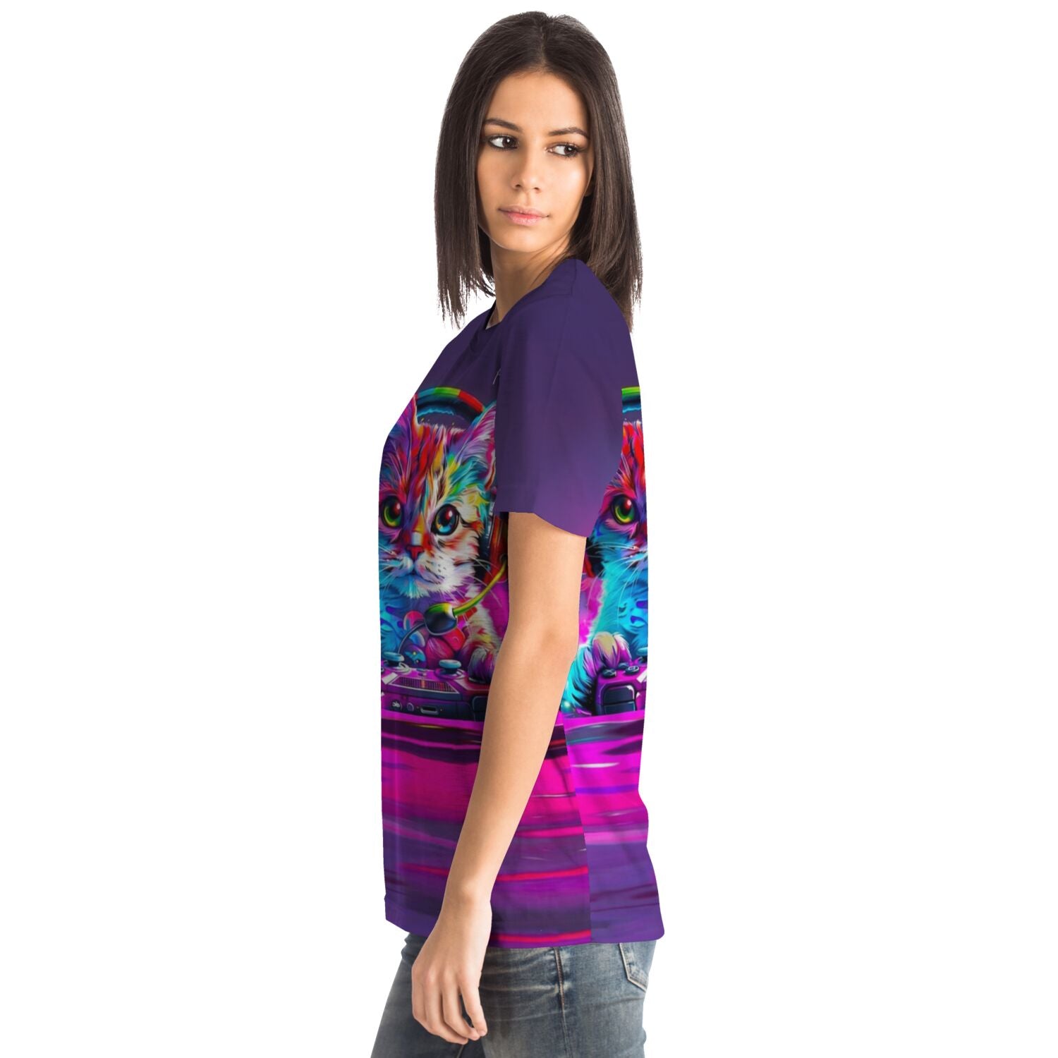 Dreamer T-Shirt - Colorful gaming Cat