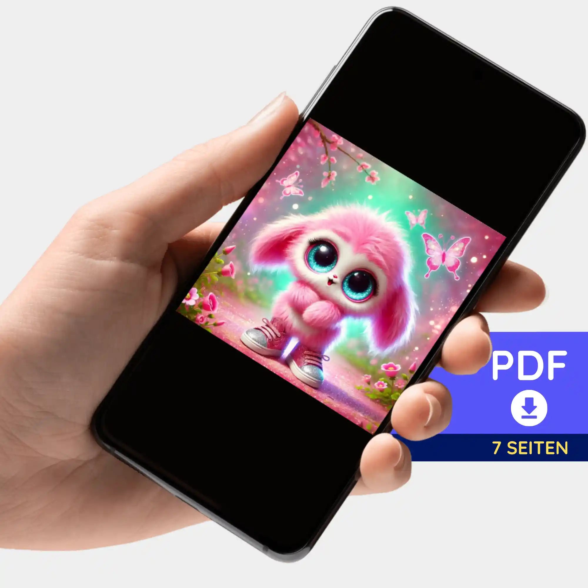 Digitale Bildmappe - Pink Fluffel Knuffel