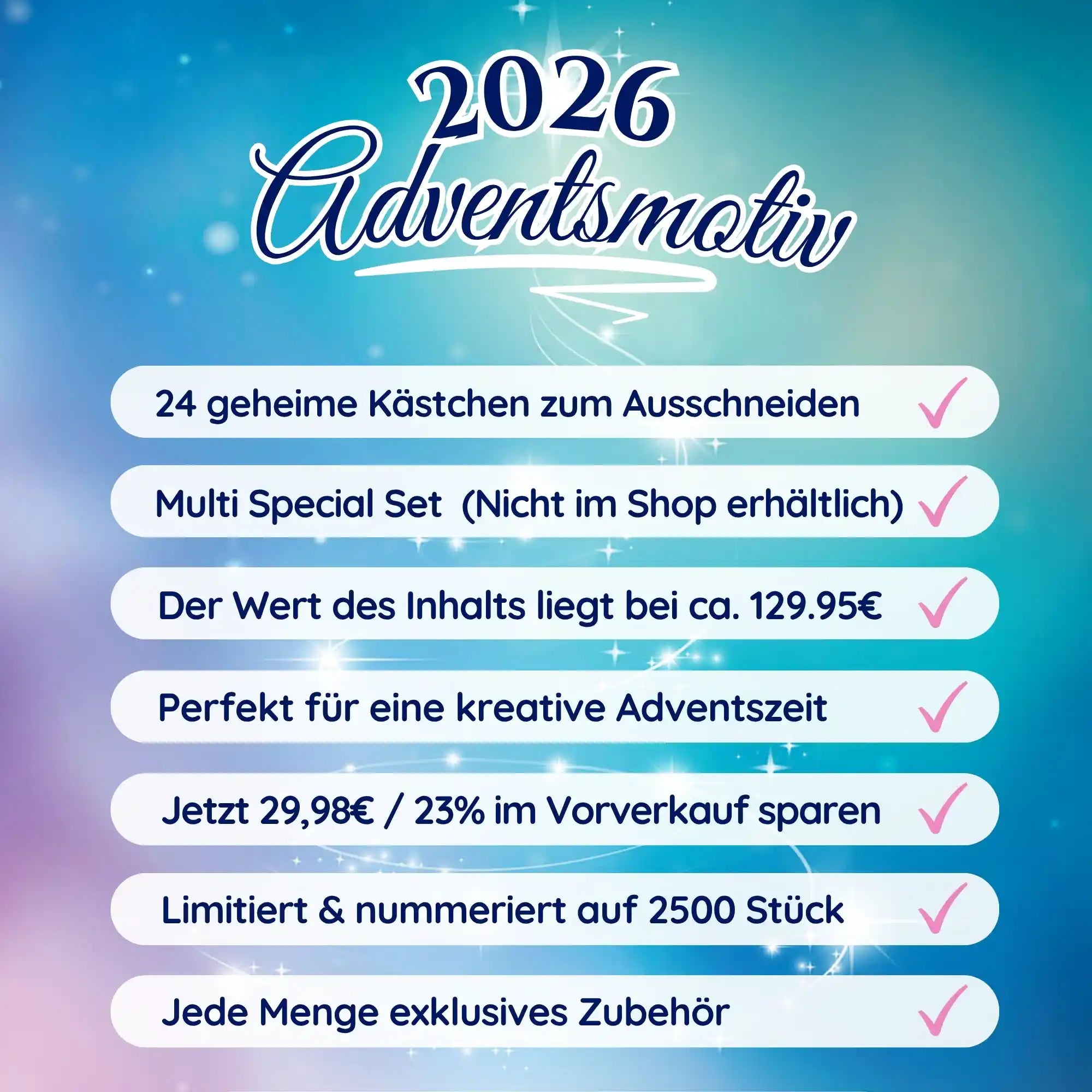 Diamond Painting Adventsmotiv 2026 - Limited Edition (Vorverkauf)