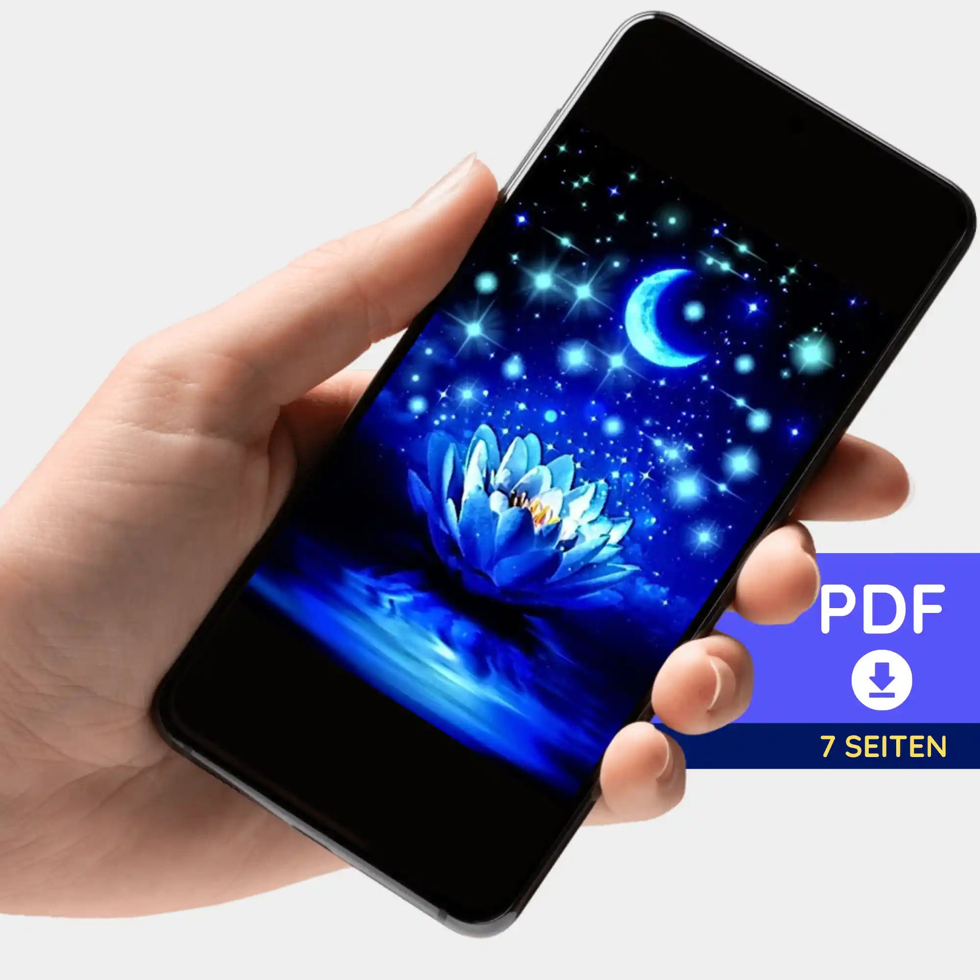 Digitale Bildmappe - Blaue Seerose MINI