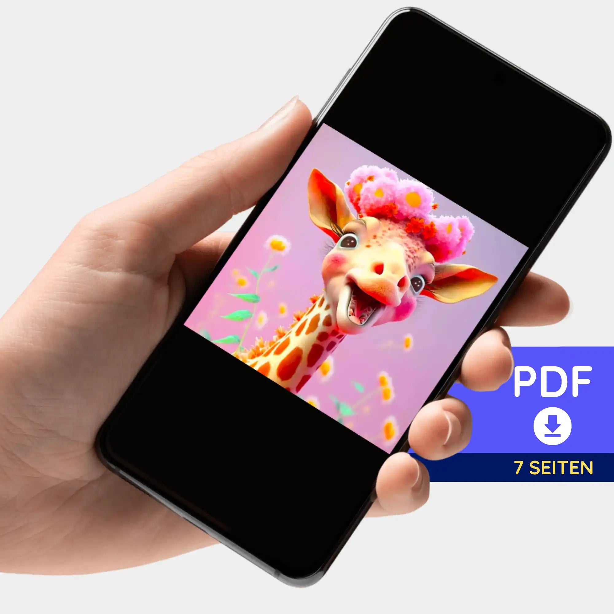 Digitale Bildmappe - Fröhliche Giraffe