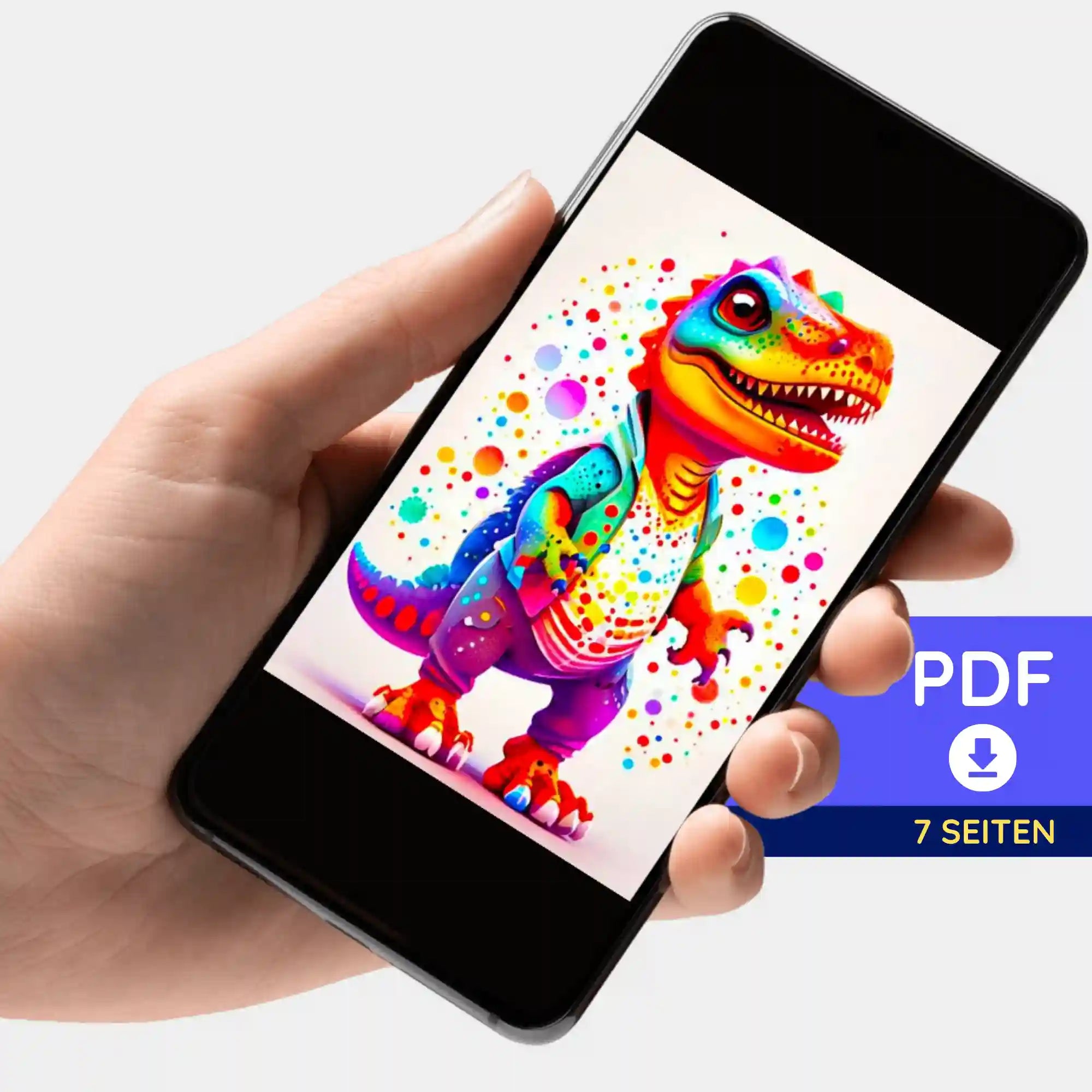 Digitale Bildmappe - Kunterbunter Dinosaurier