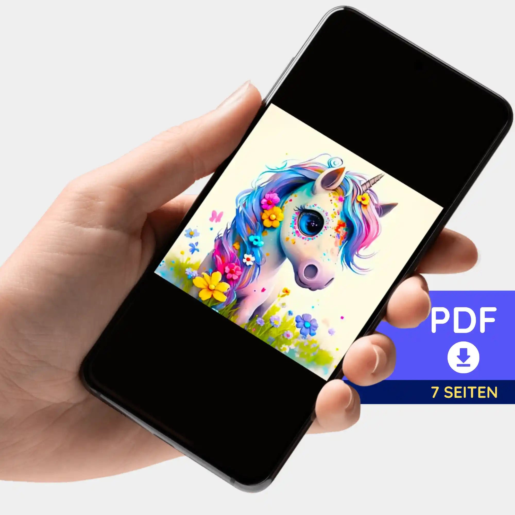 Digitale Bildmappe - Süßes Einhorn