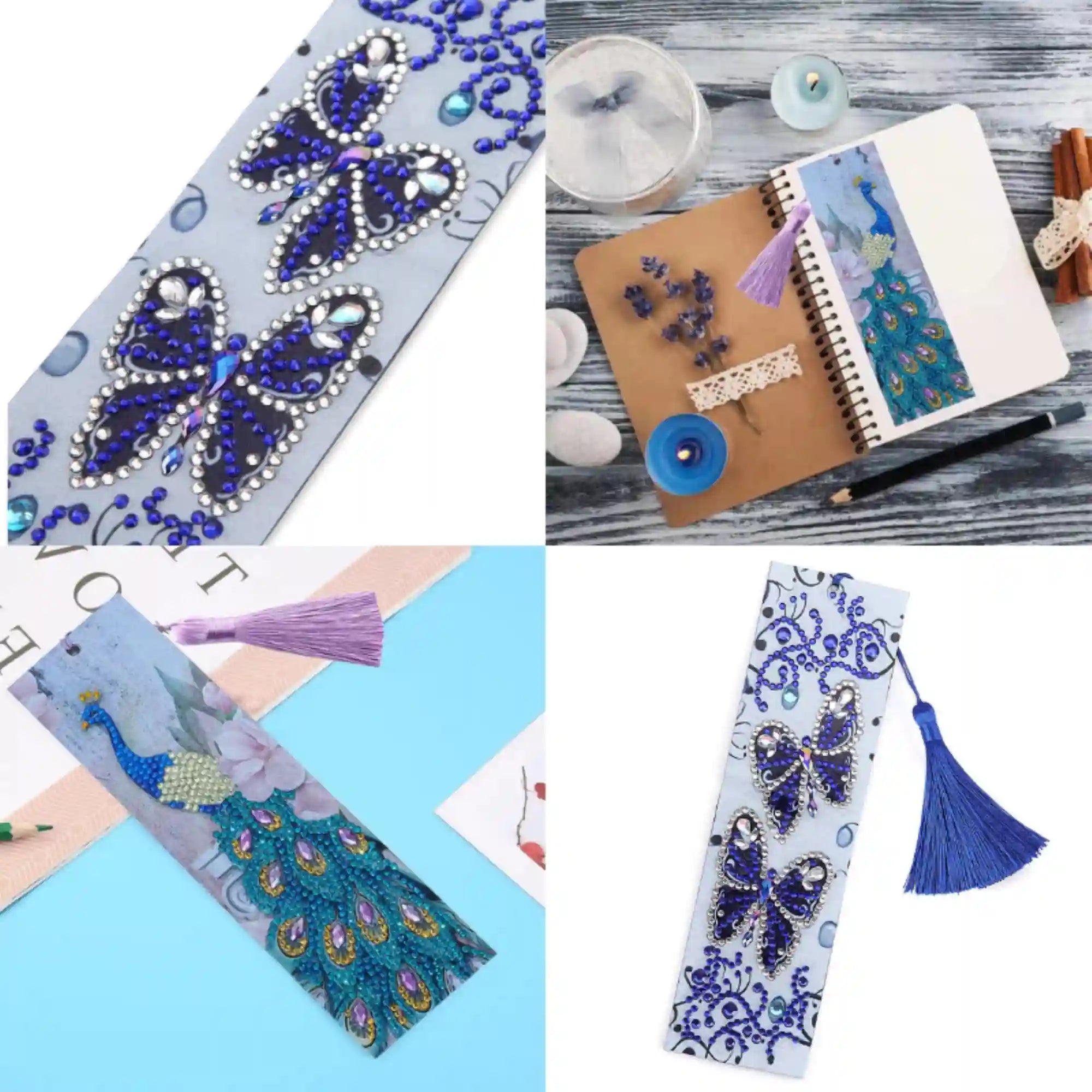 Diamond Painting Lesezeichen "Shinny" 2er Set