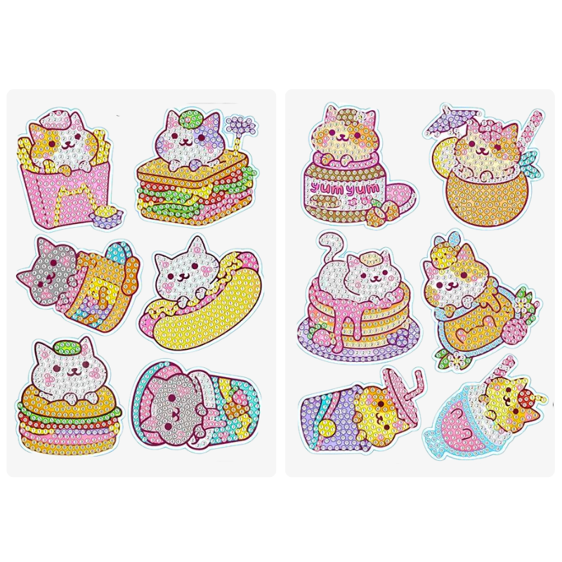 Diamond Painting Sticker - Yum Yum Cat