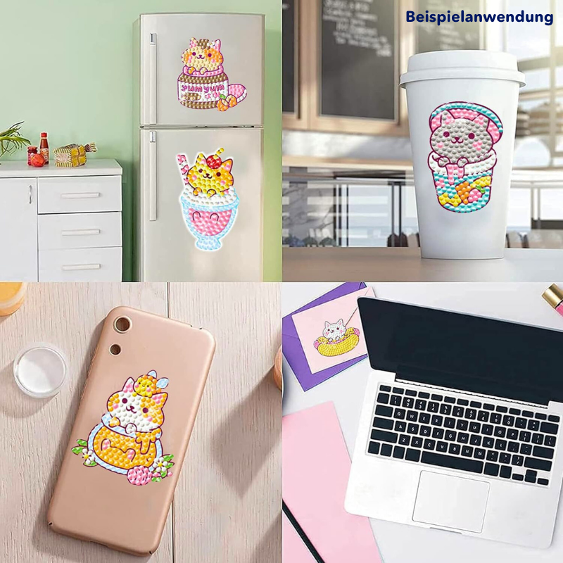 Diamond Painting Sticker - Yum Yum Cat