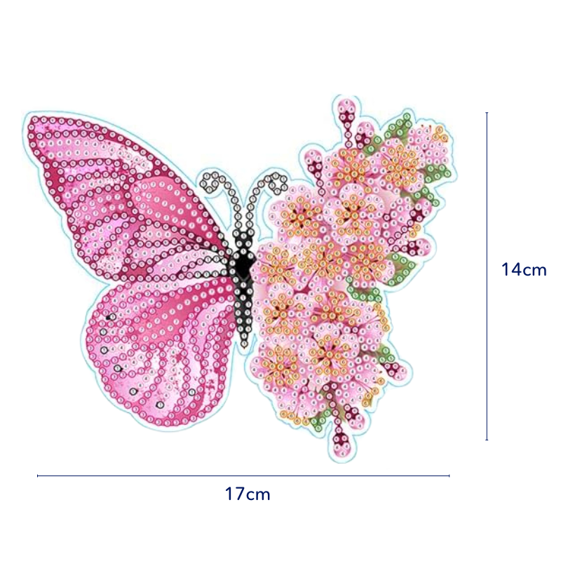 Diamond Painting XXL Sticker - Colorful Butterflies