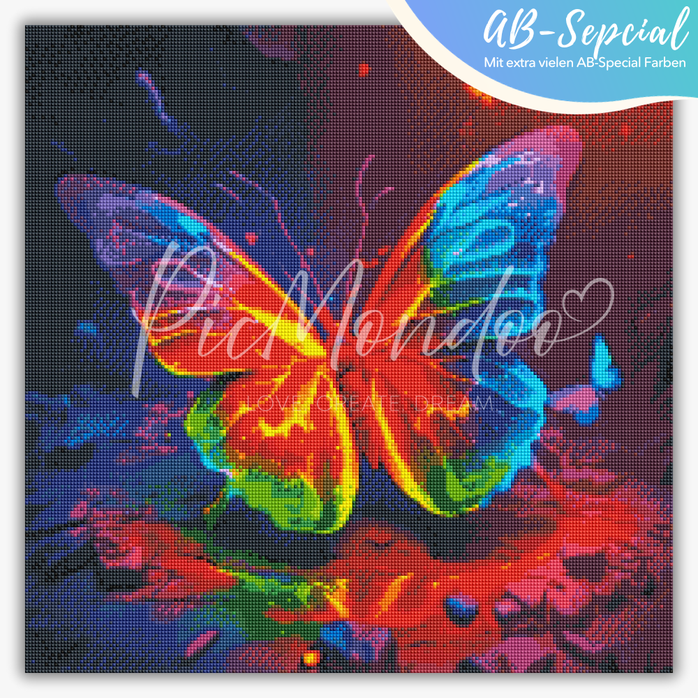 Diamond Painting AB Special - Leuchtender Schmetterling