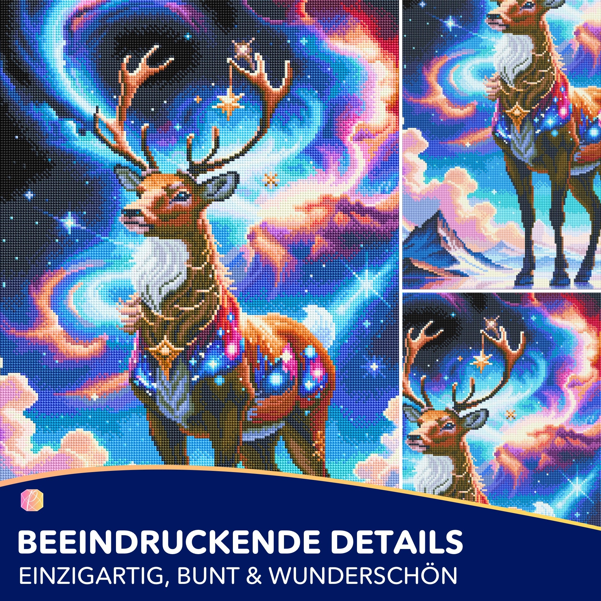Diamond Painting - Rentier im Abendzauber