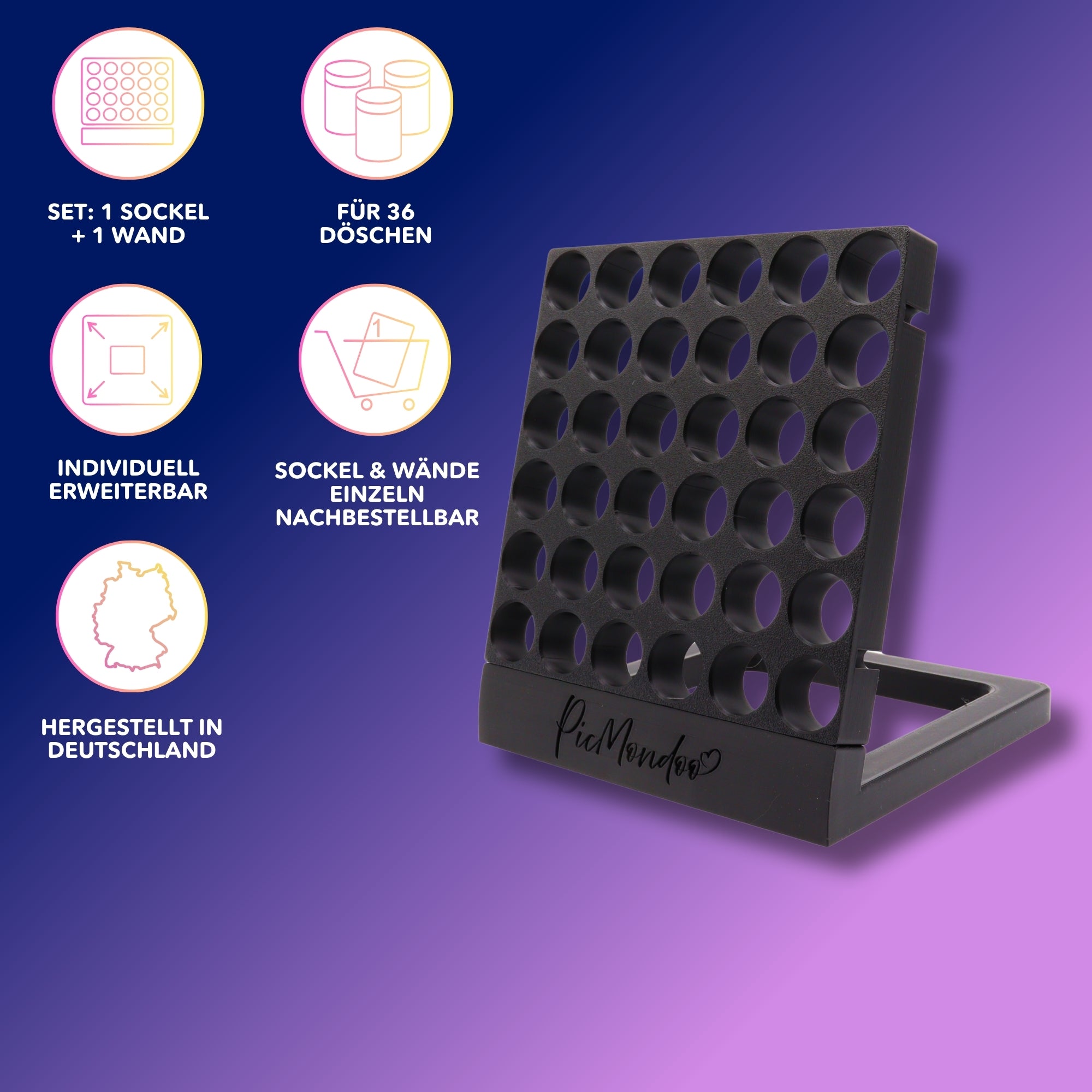 Sockel für Döschenwand