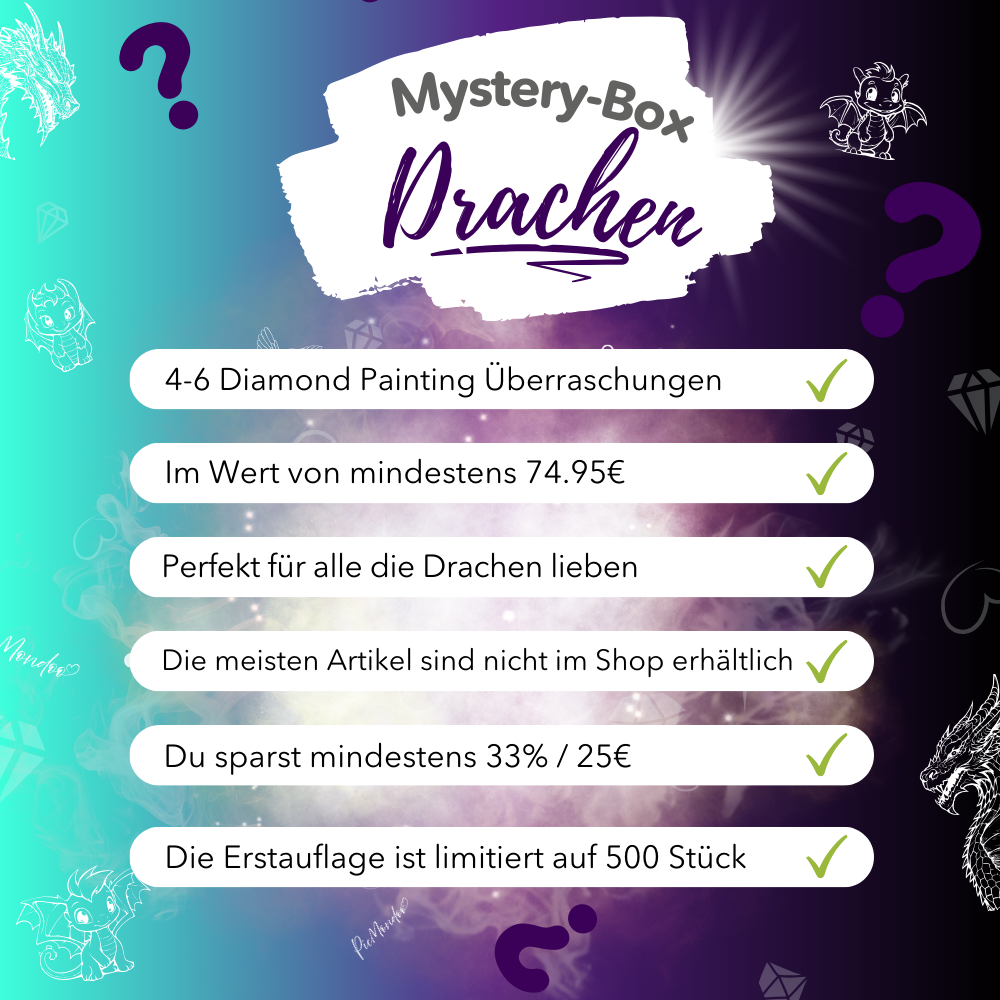 Diamond Painting Mystery-Box "Drachen" (#1)