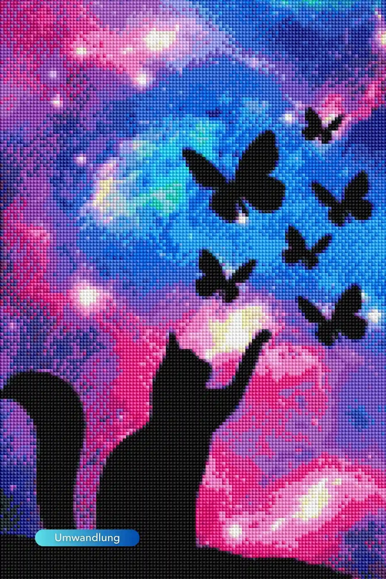 Diamond Painting Leuchtbild Special - Touch the butterflies