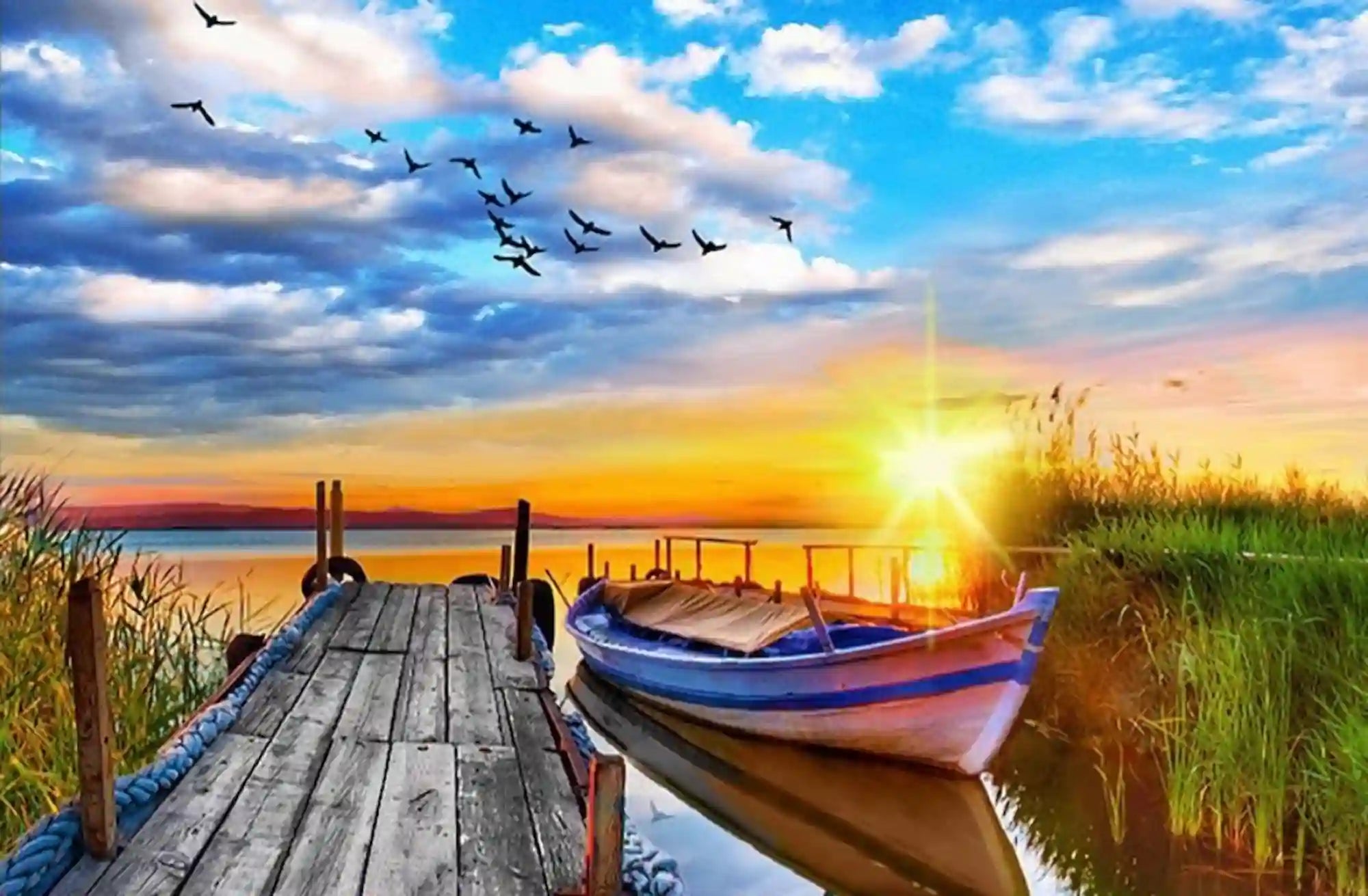 Diamond Painting - "Sonniger Abend am See"
