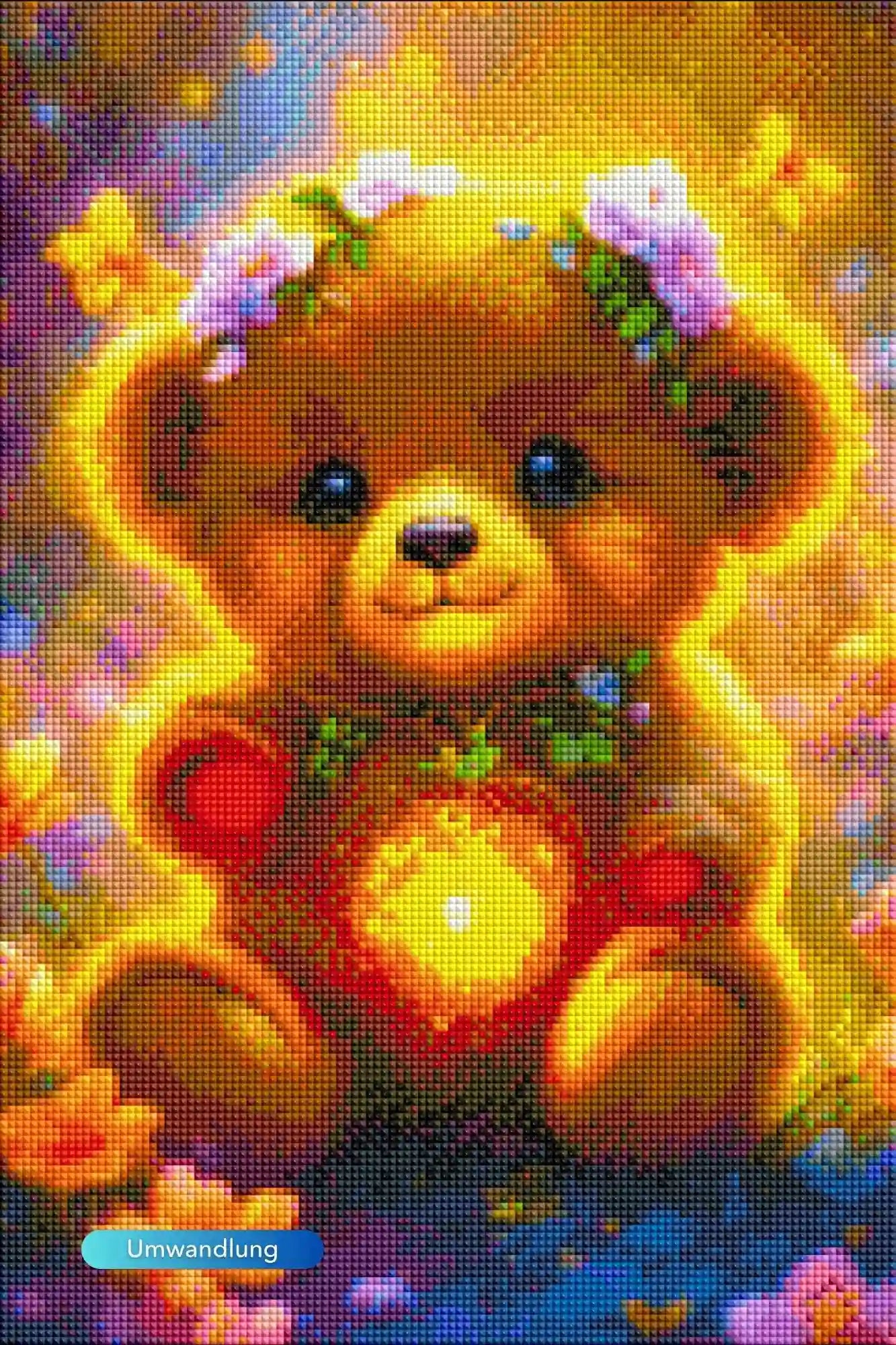 Diamond Painting - Kleiner Leuchtbär