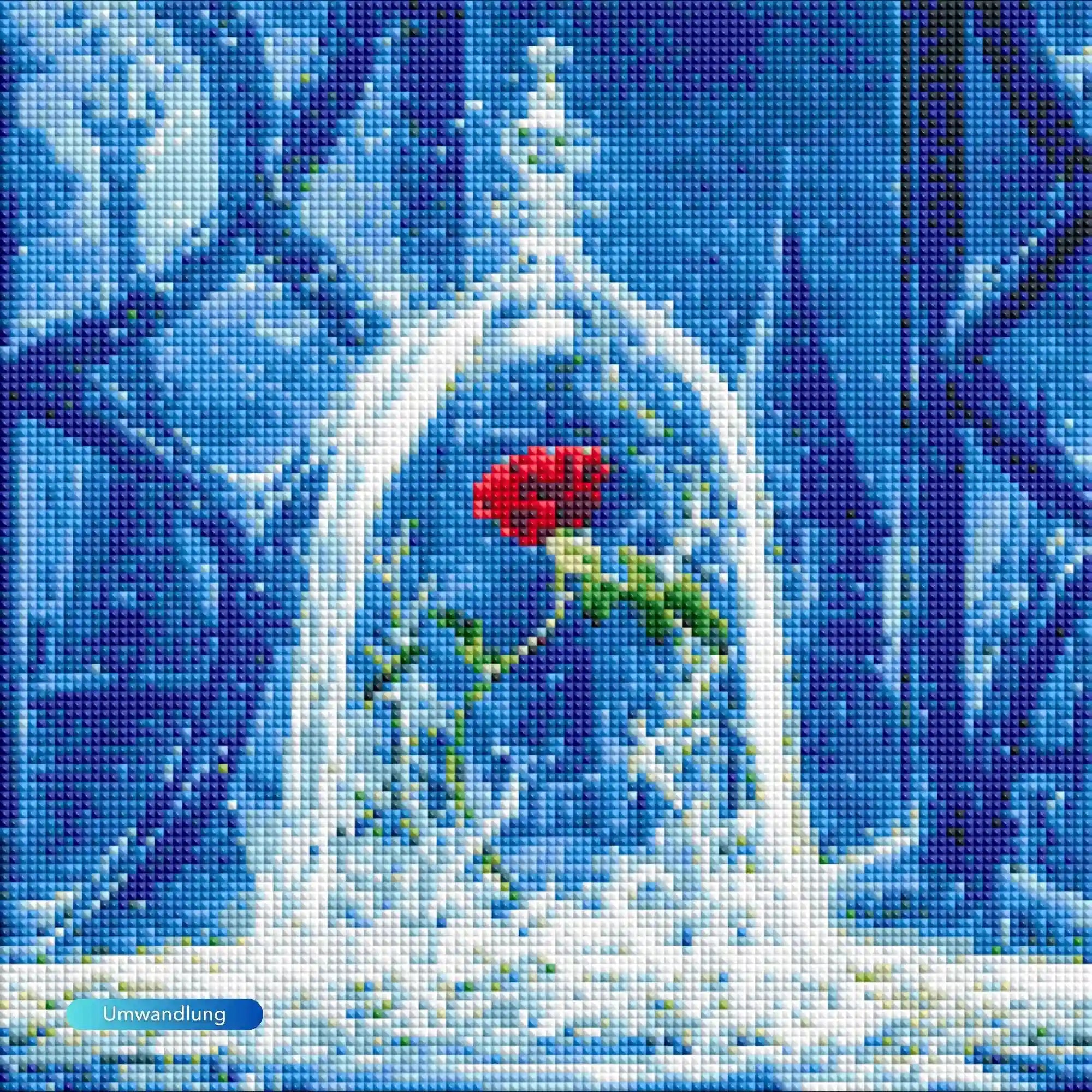 Diamond Painting - "Rose im Wunderglas"