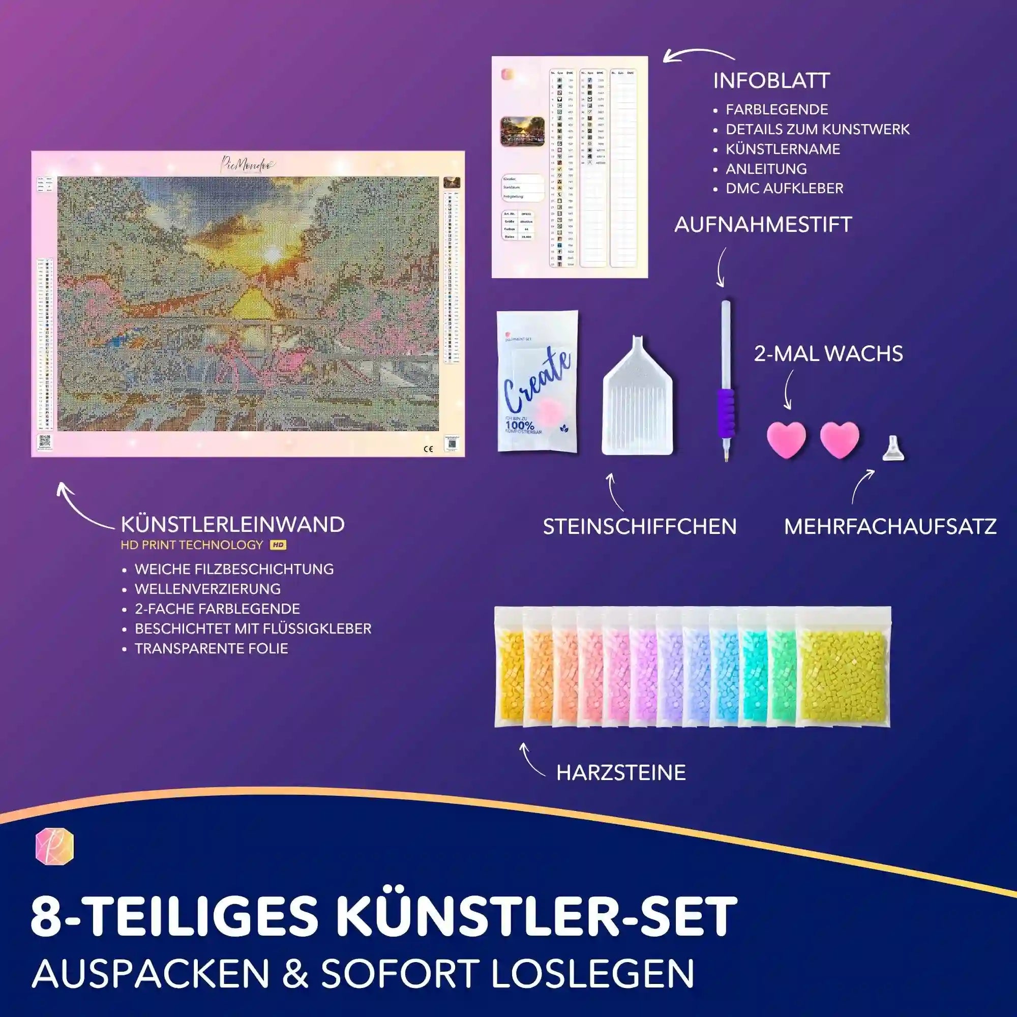 Diamond Painting - Sonnenuntergang in Amsterdam