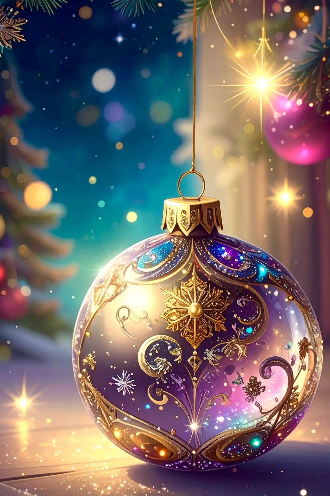 Diamond Painting 7 Tage Special - Zauberhafte Weihnachtskugel