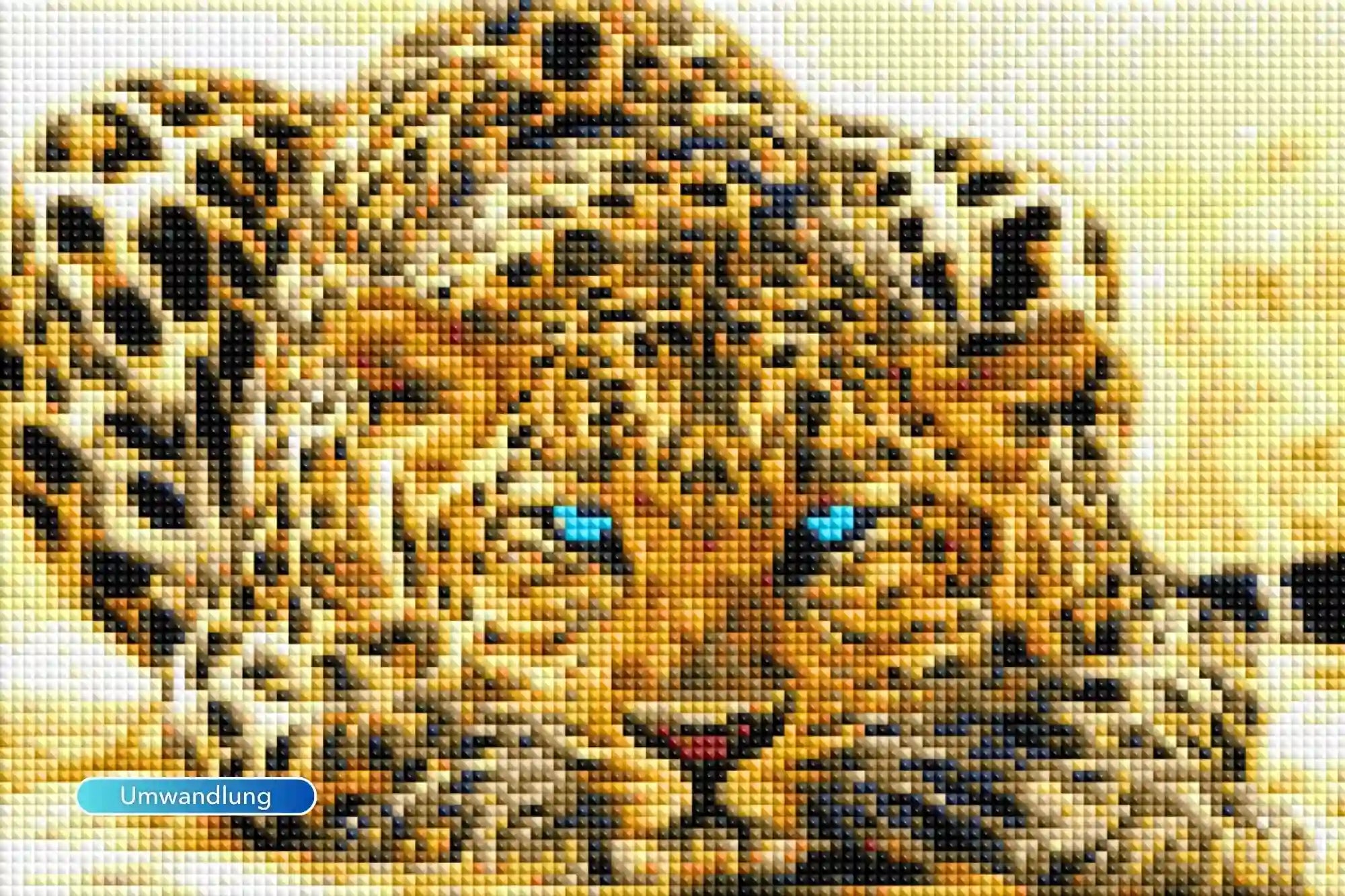 Diamond Painting - Leopard Blue Eyes MINI