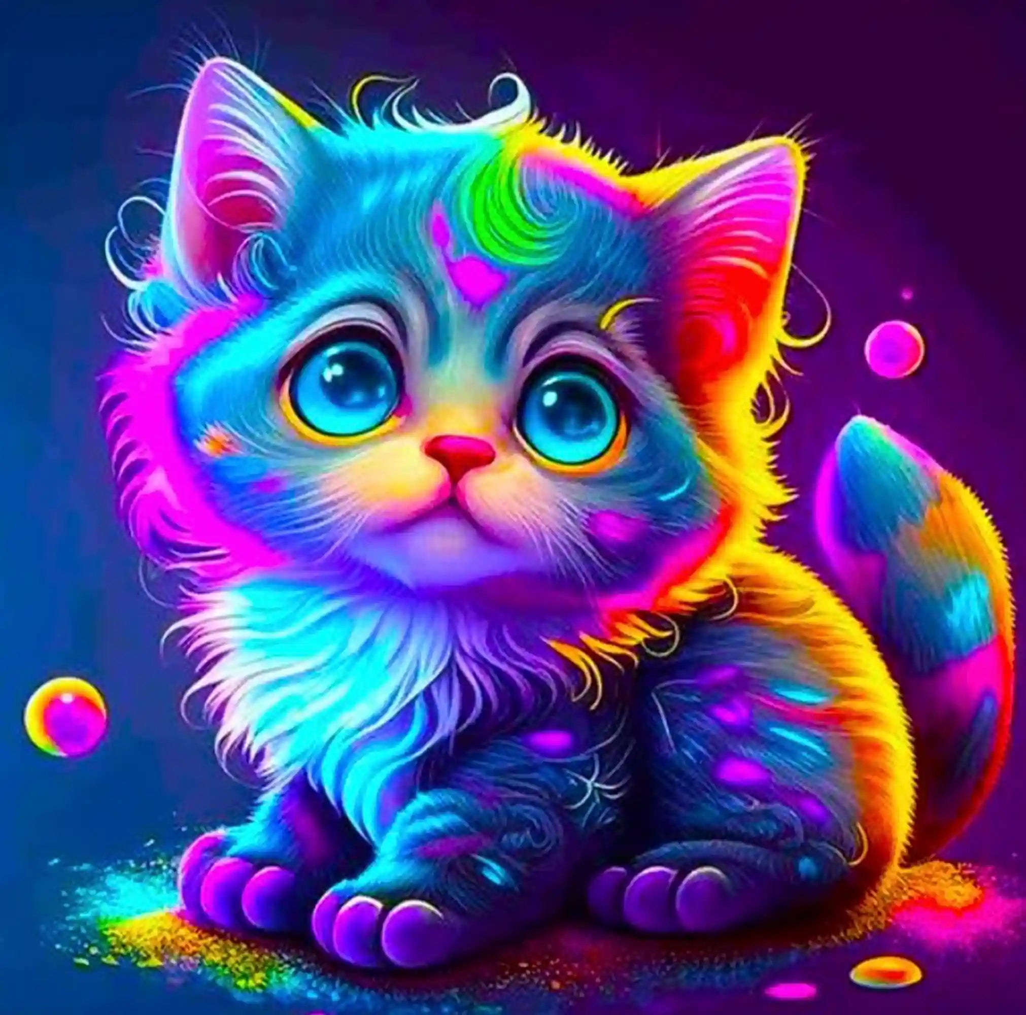 Diamond Painting Kids - Rainbow Kitty