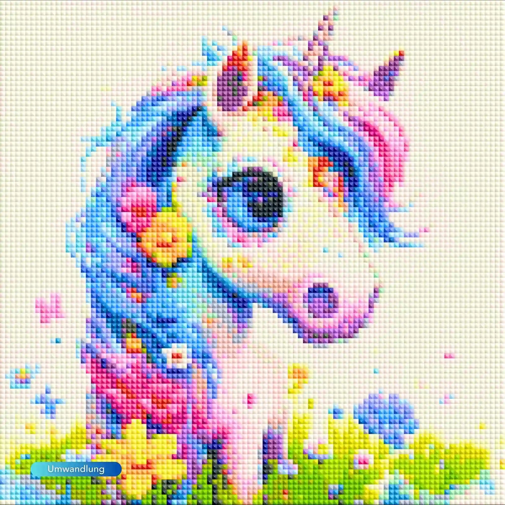 Diamond Painting Kids - Süßes Einhorn