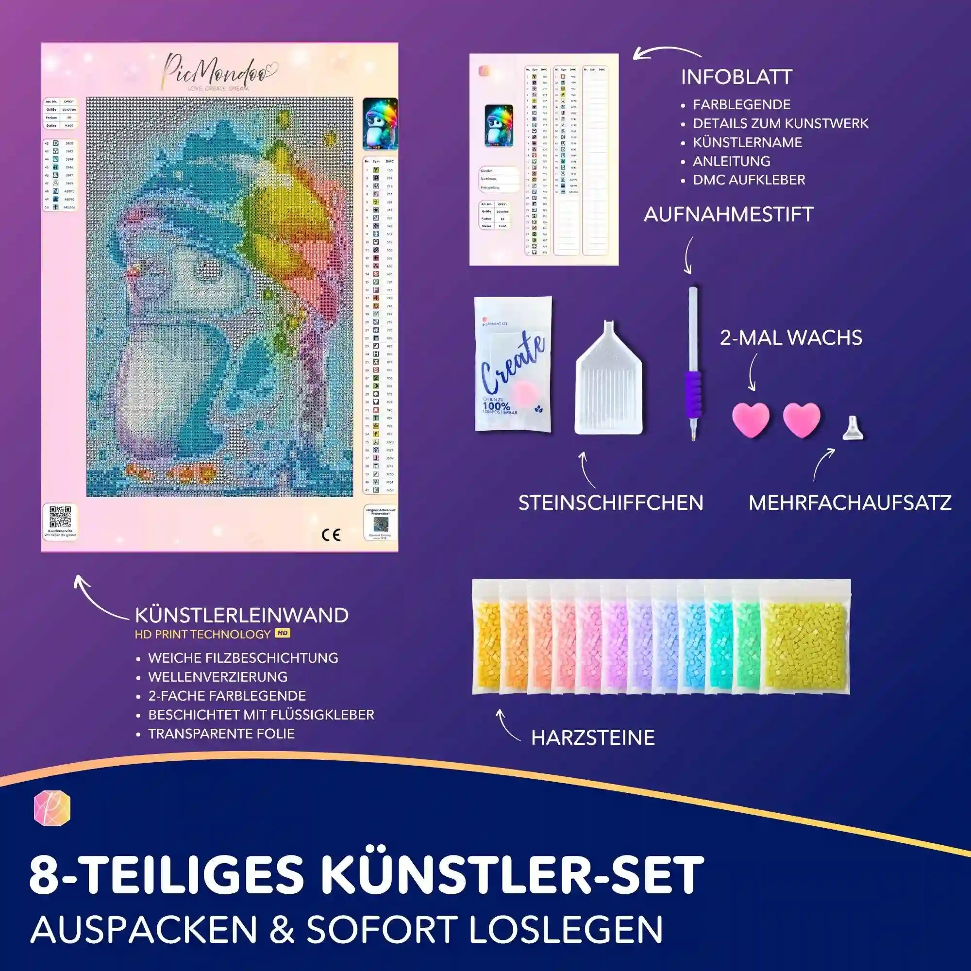 Diamond Painting Kids - Kleiner Pinguin