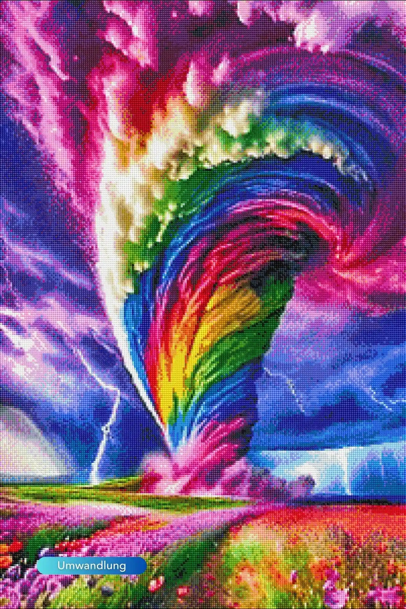 Diamond Painting - Wirbelsturm der Farben