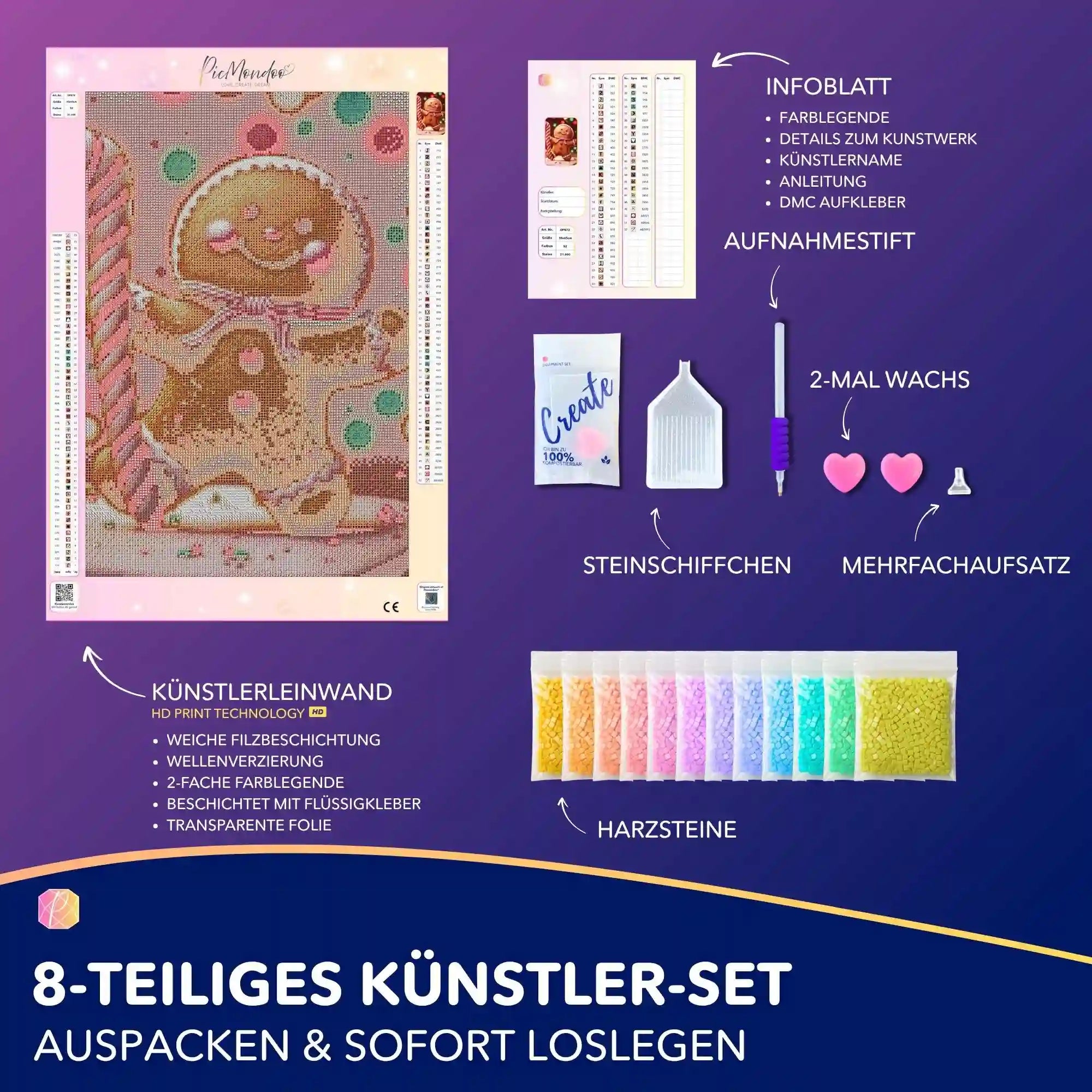 Diamond Painting - Lebkuchenmännchen