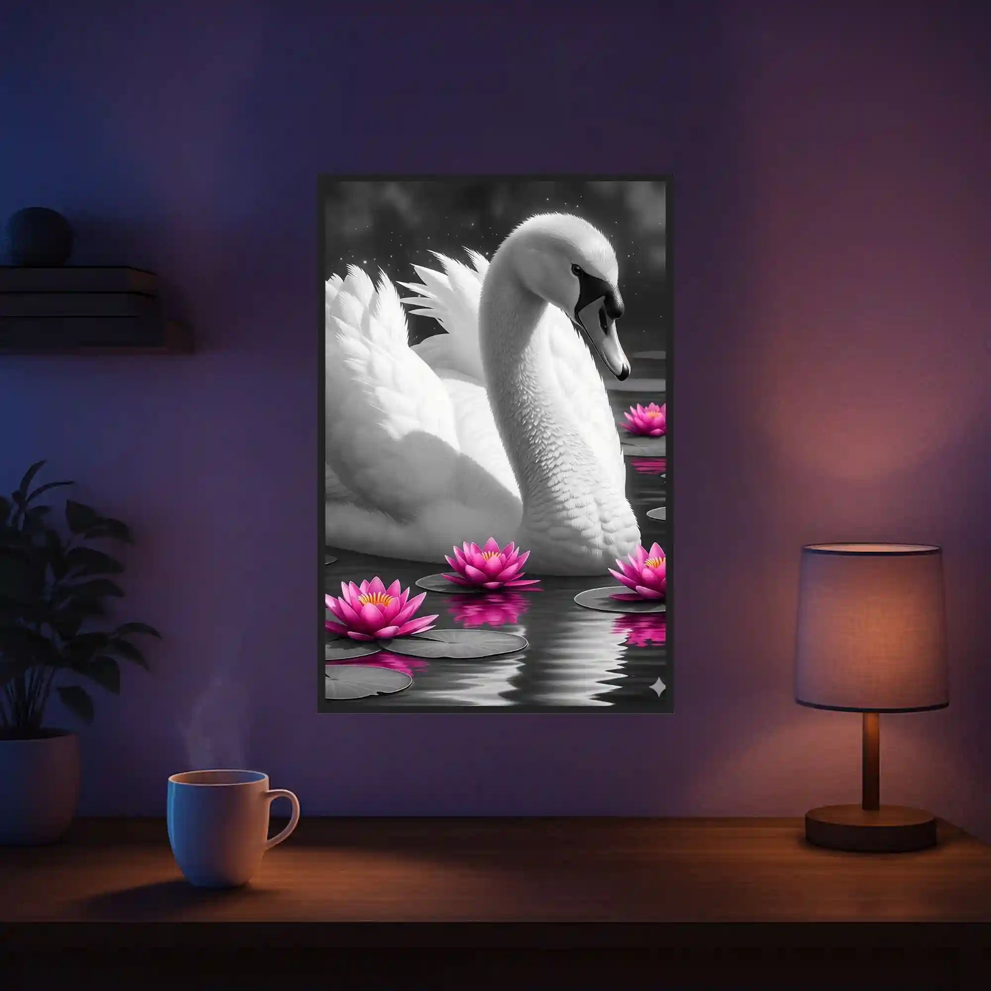 Diamond Painting - Schwan im Seerosensee