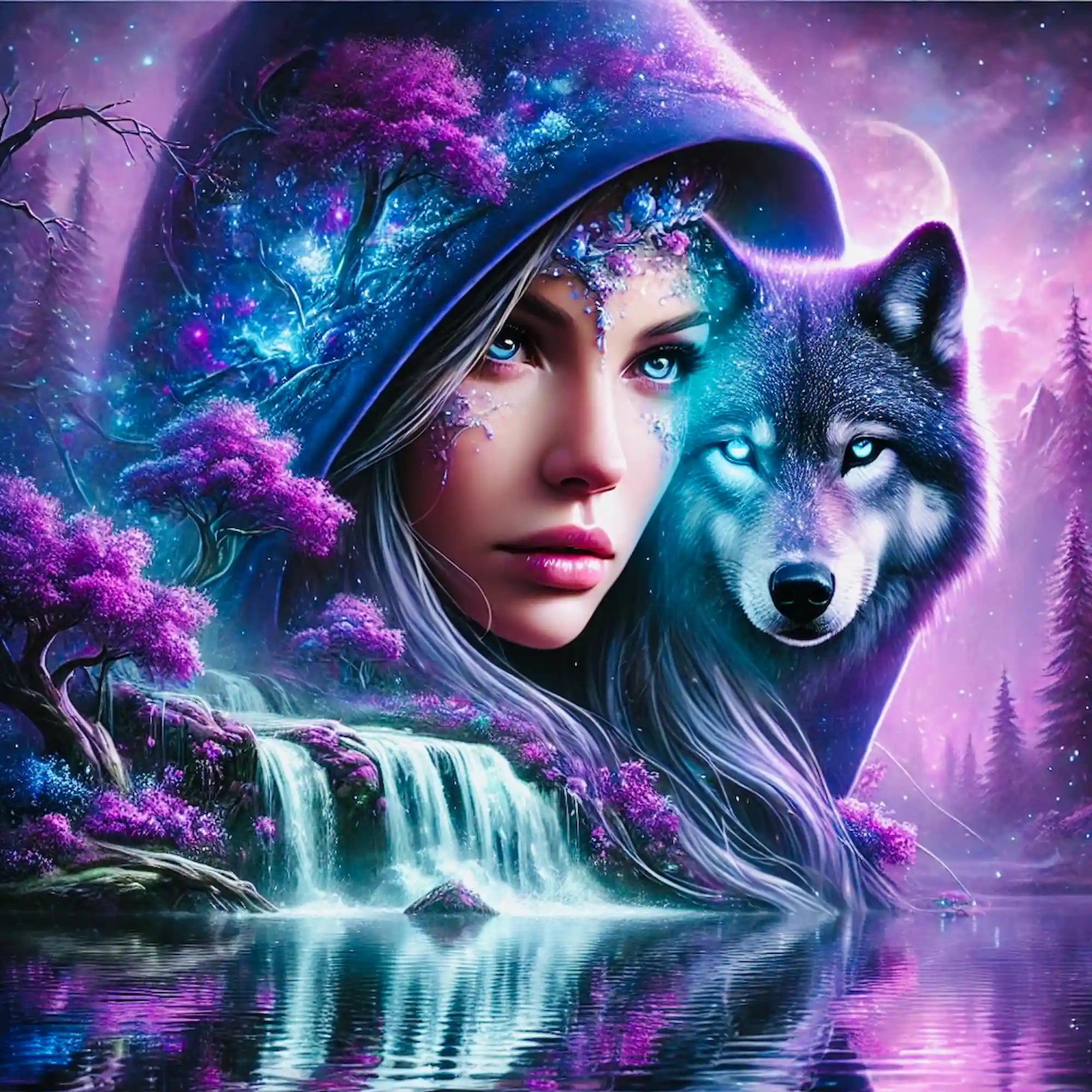 Diamond Painting - Eleonora and the Wolf "Limited Edition"