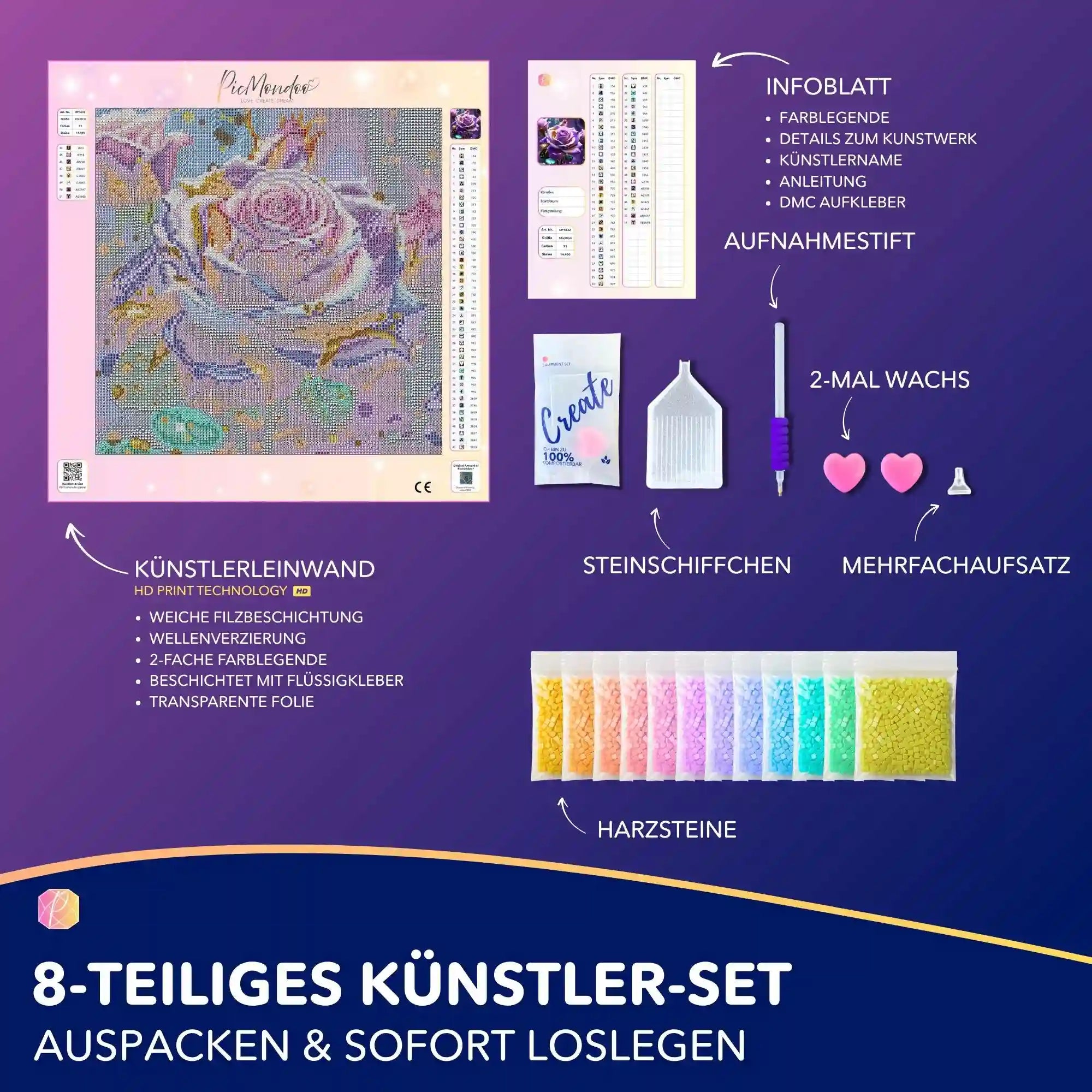 Diamond Painting - Amethystrose