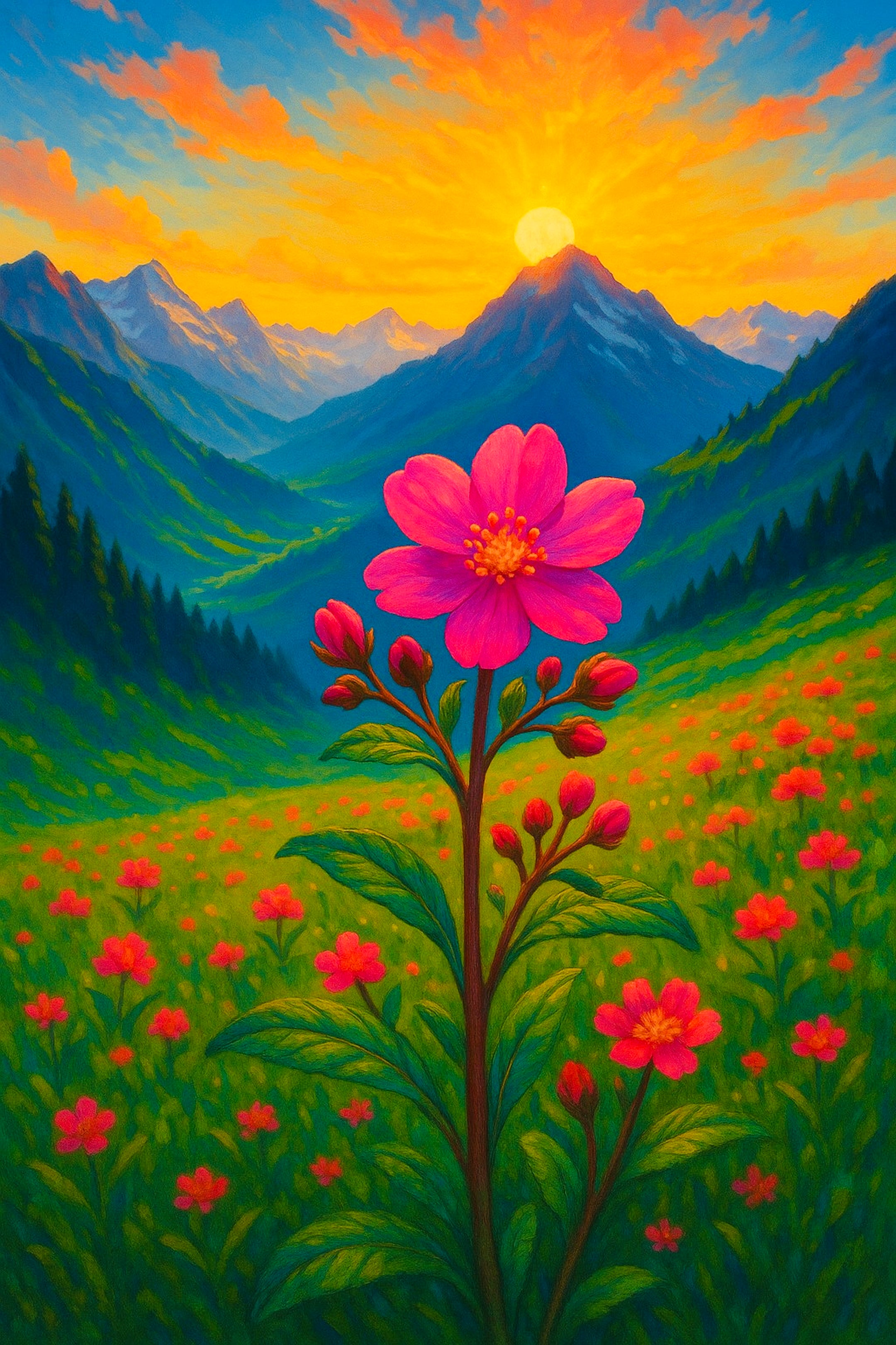 Diamond Painting Jennifer Ruschinski Special - Gebirgsblume