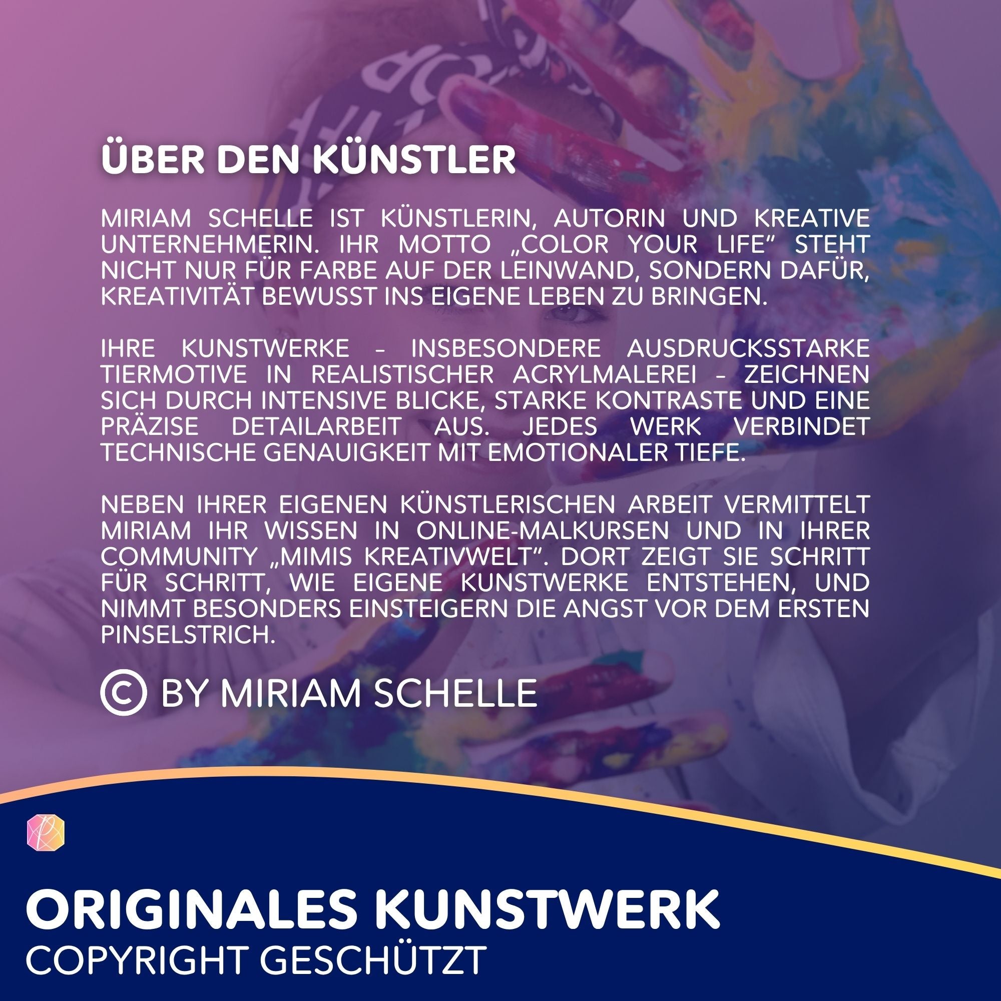 Künstlervorstellung Miriam Schelle für Diamond Painting und Malen nach Zahlen Motive
