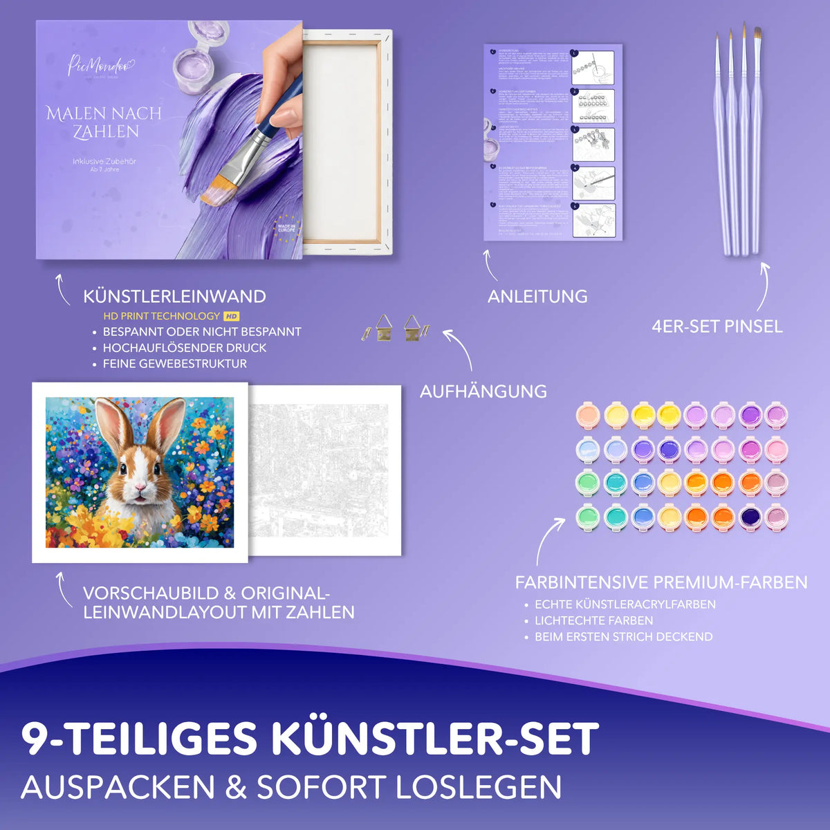 Malen nach Zahlen - Kleiner Frühlingsbote