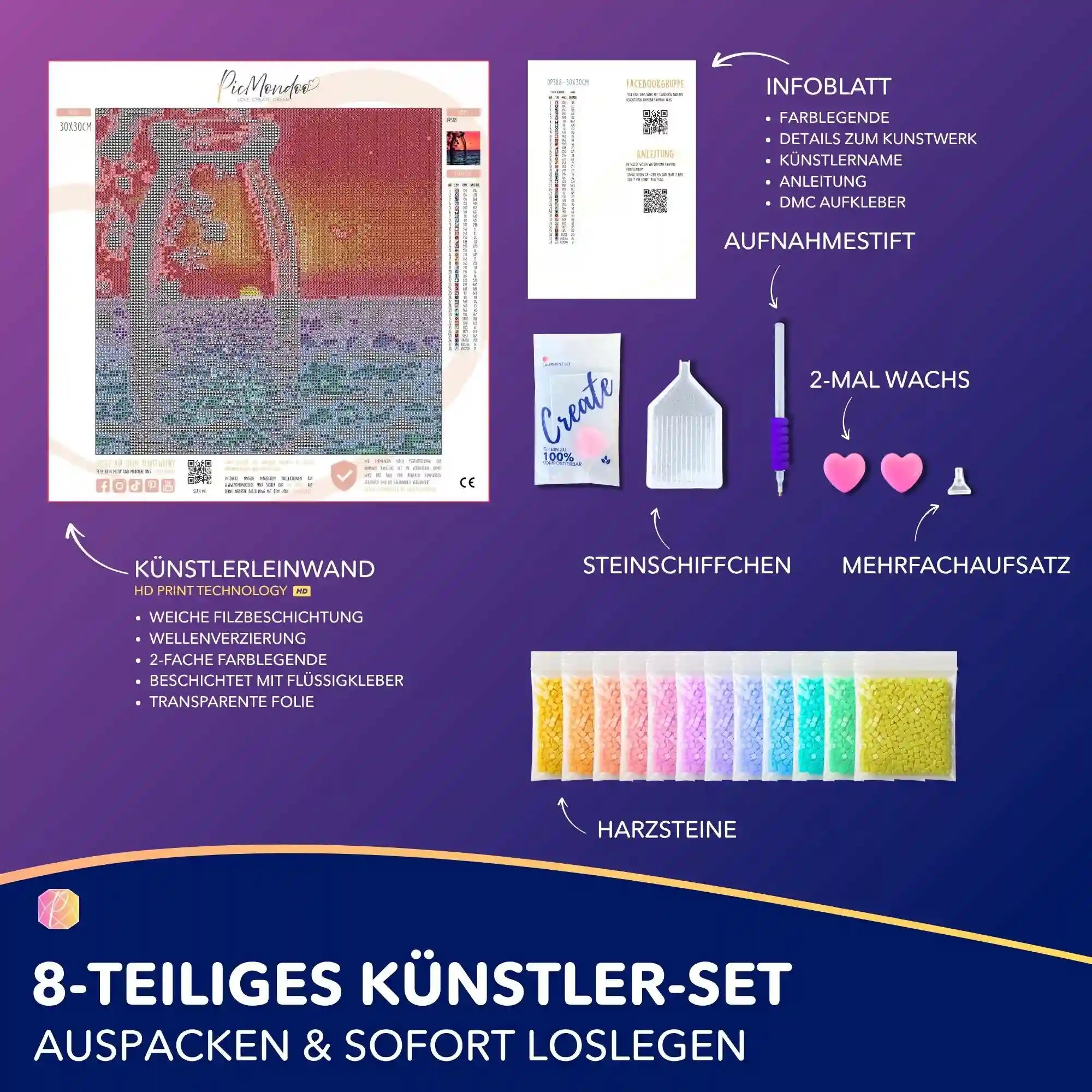 Diamond Painting - Roter Sonnenuntergang