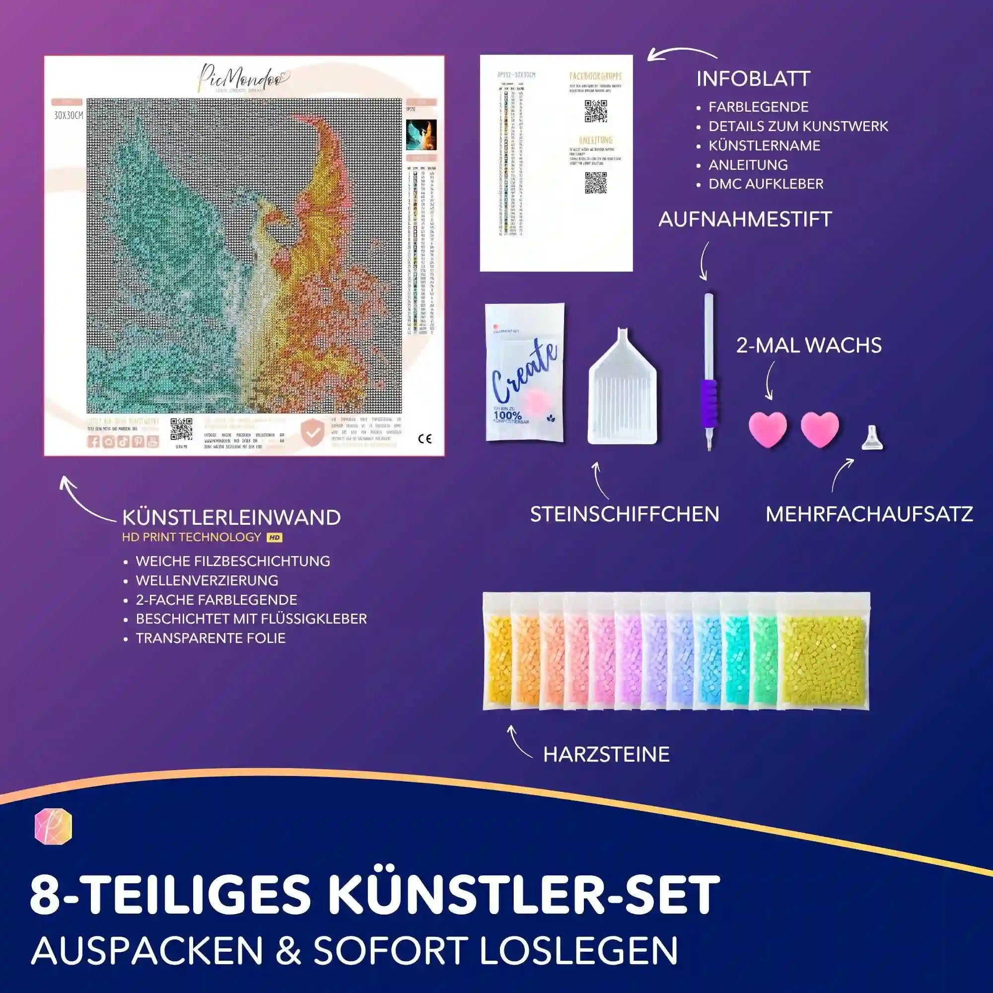 Diamond Painting - Phönix der Elemente