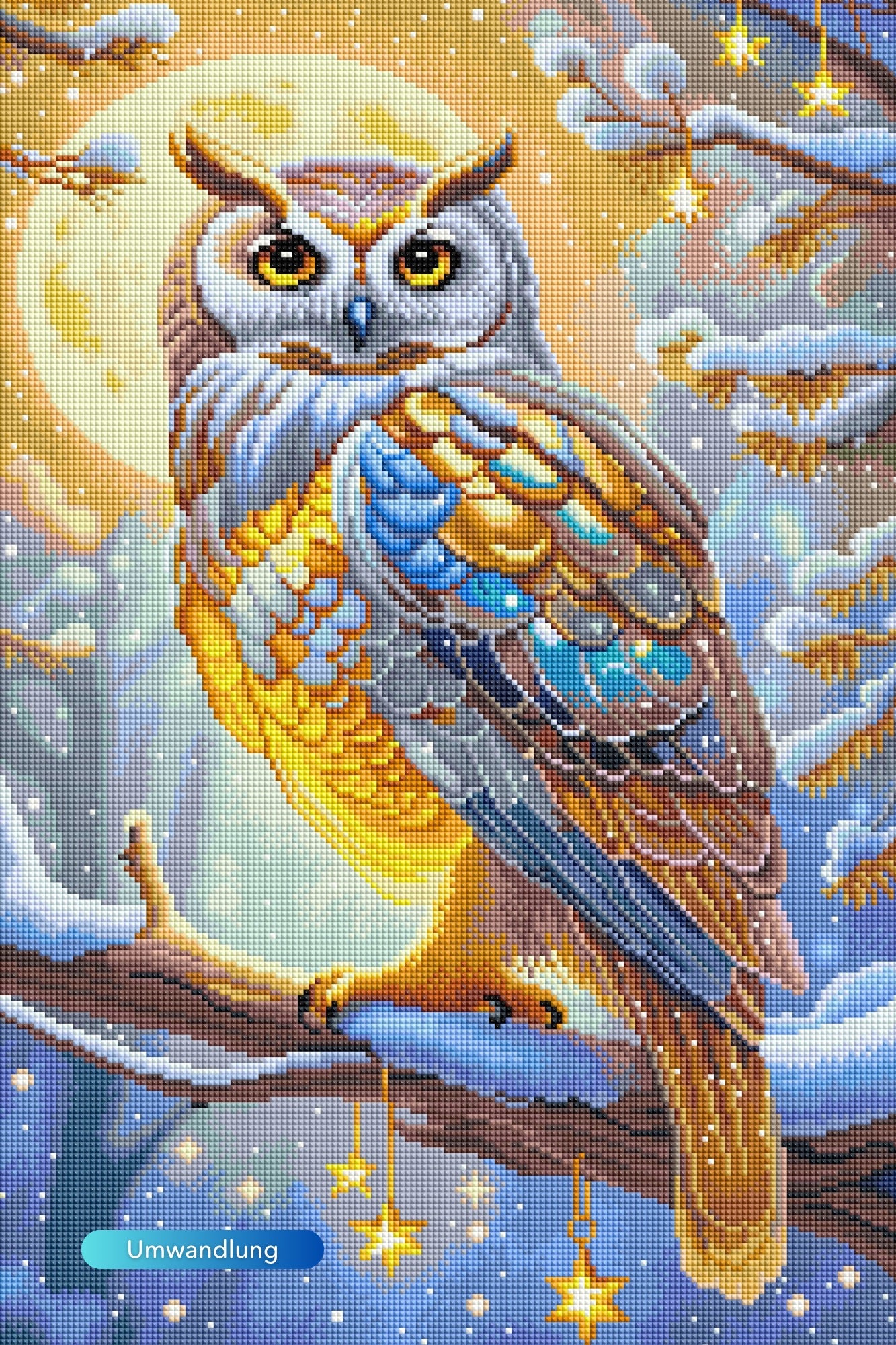 Diamond Painting - Goldene Schneeeule