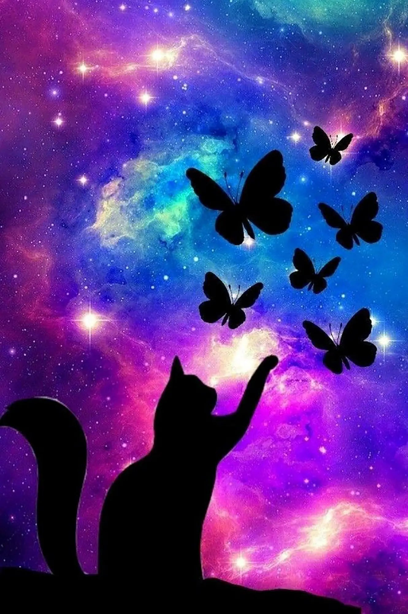 Diamond Painting Leuchtbild Special - Touch the butterflies