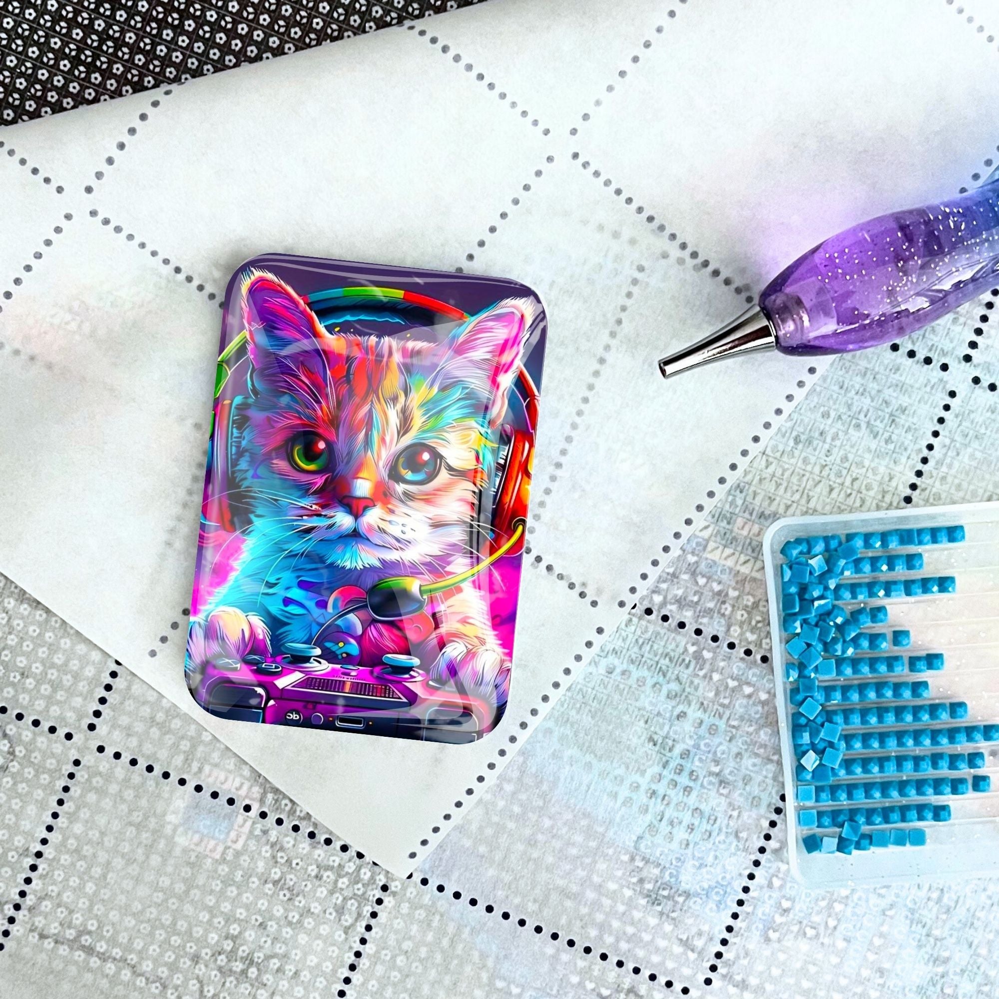 Cover Minder -Colorful gaming Cat