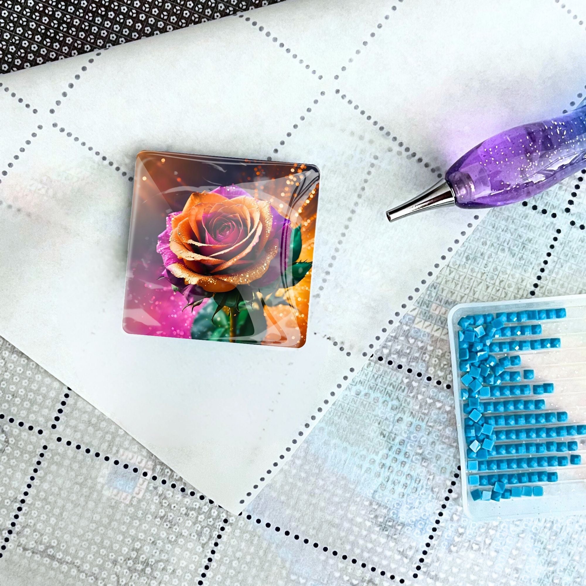 Cover Minder - Colorful Rose